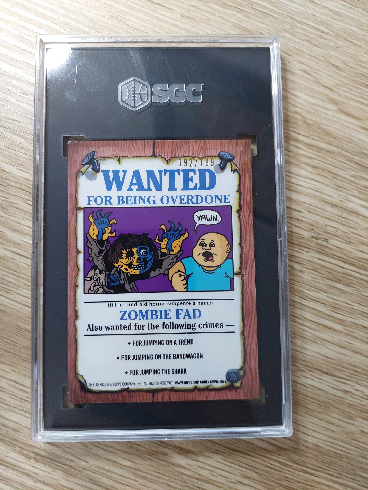 2020 Topps Garbage Pail Kids Chrome AN4B Gollum Gary Prizm Refractor #/199 SGC 9