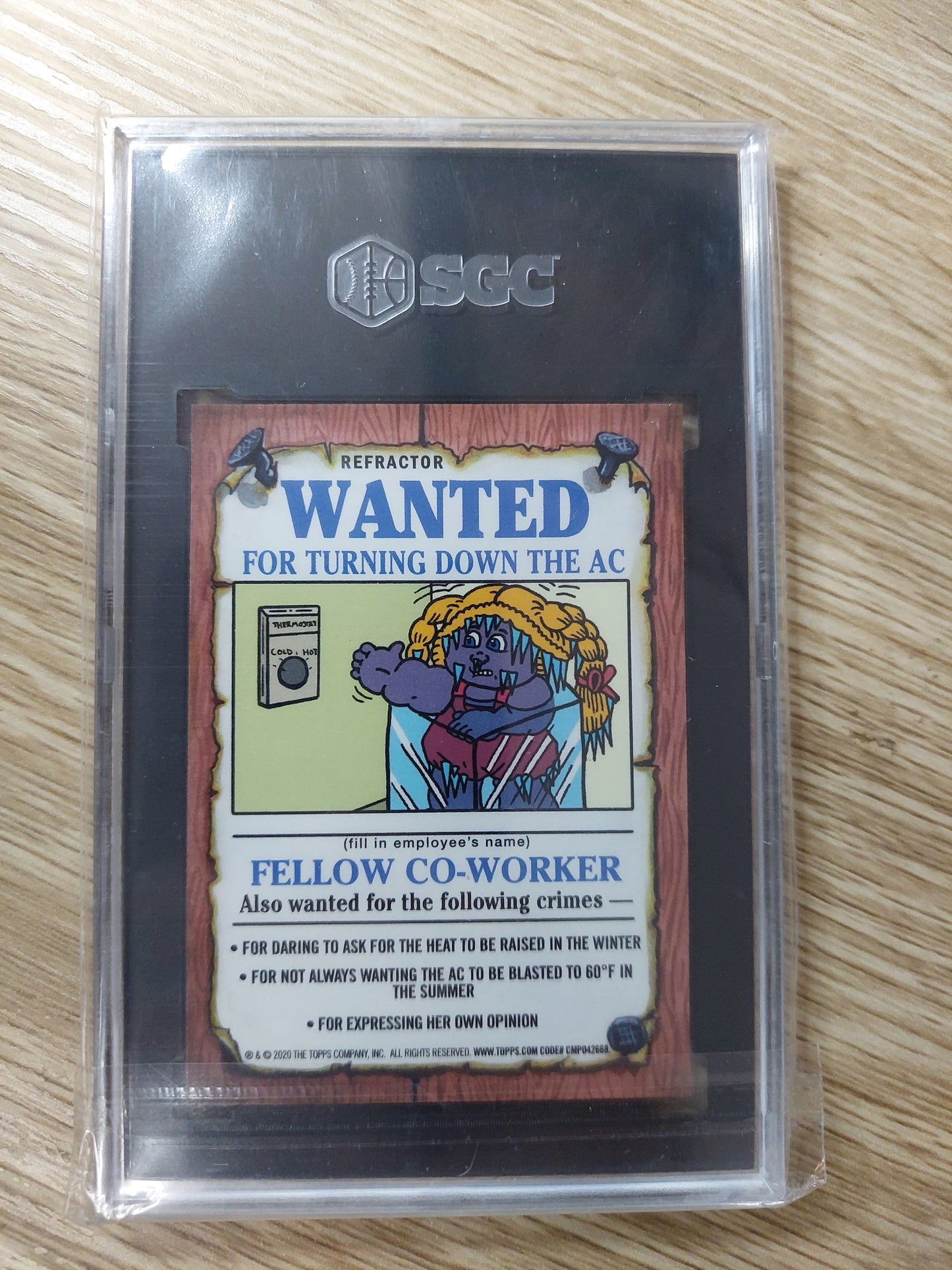 2020 Topps Garbage Pail Kids Chrome AN6A Cashed-In Casey Refractor SGC 9