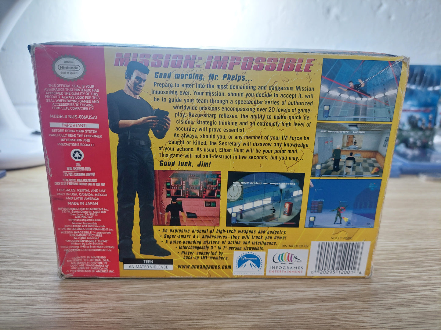 1996 Nintendo N64 (NUS-006 USA)Mission Impossible Boxed no insert.