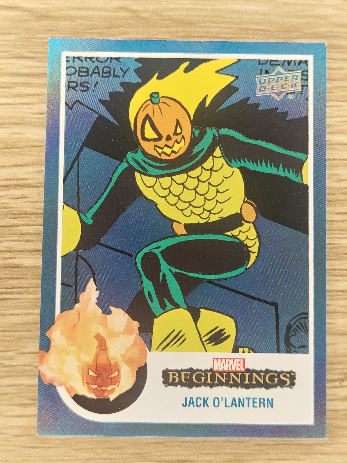 Upper Deck Marvel Beginnings Vol 2 Series 1 FFX2 Jack O' Lantern Flipped FX Blue 078/125