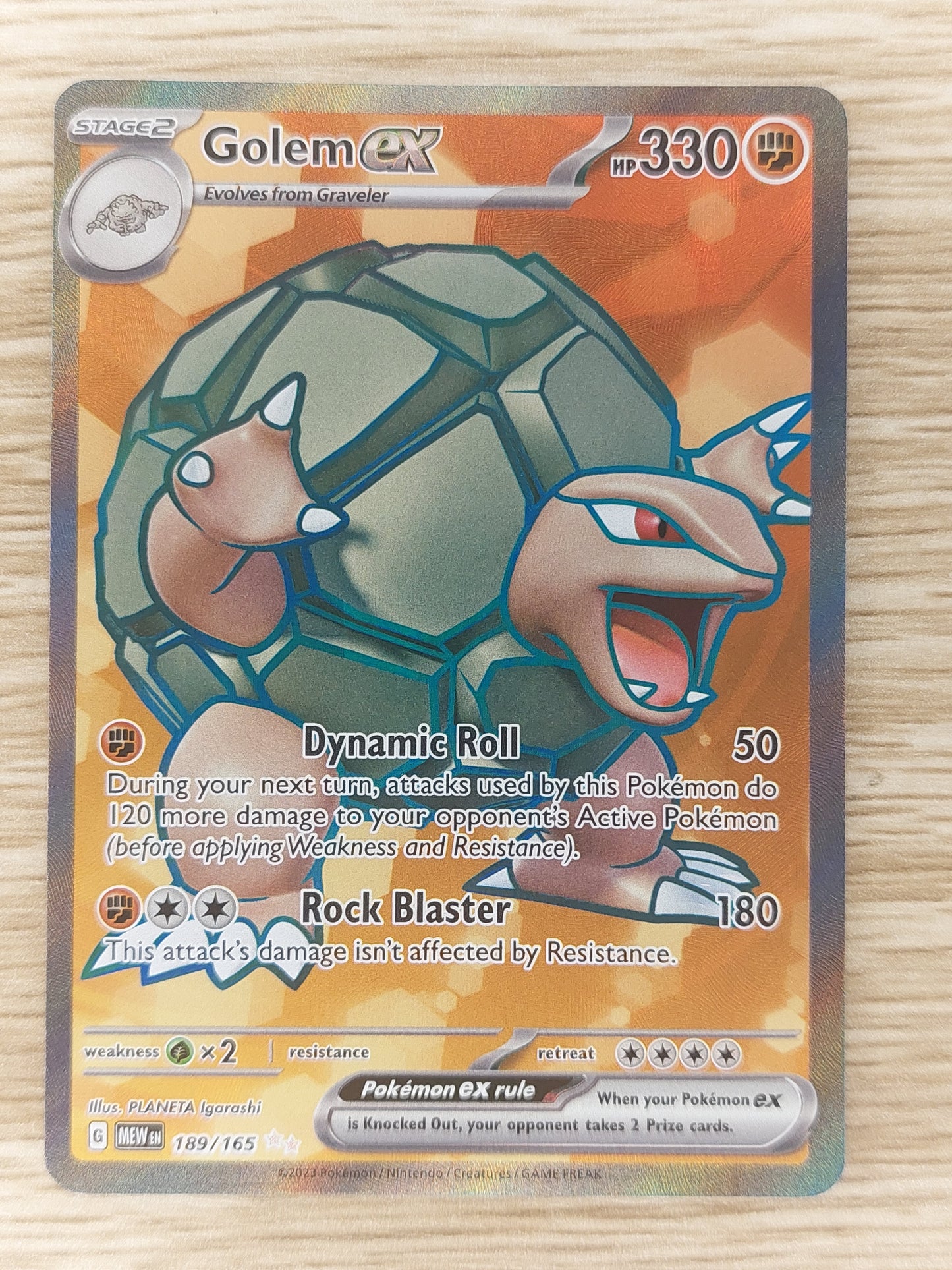 Pokemon TCG: Scarlet & Violet 151 189/165 Golem ex Ultra Rare
