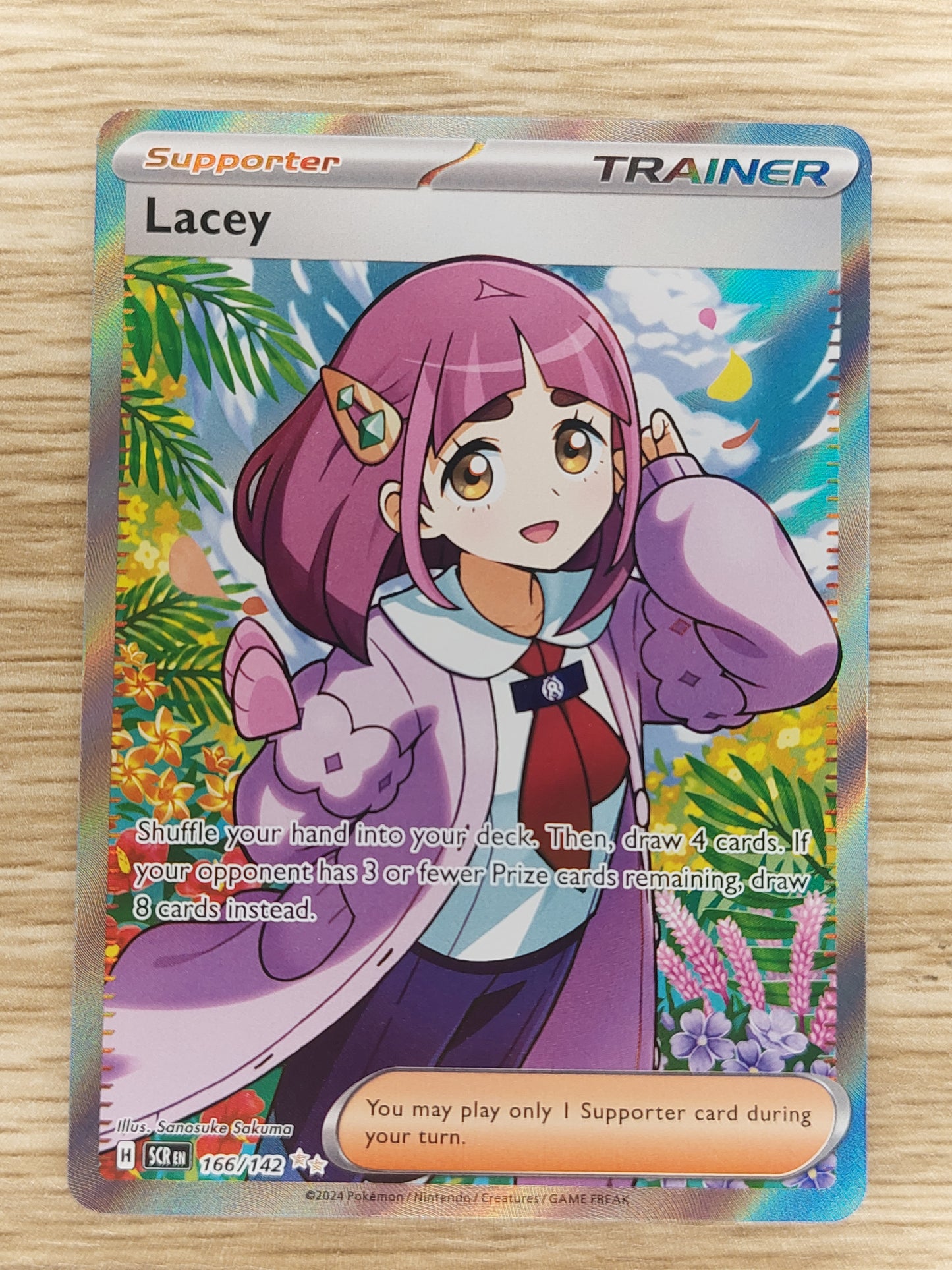 2024 Pokemon S&V Stellar Crown 166/142 Lacey Supporter Ultra Rare