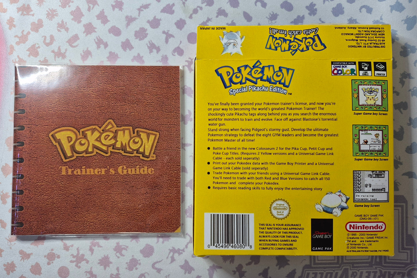 Pokémon Gameboy Pikachu Yellow(EUR)New Save Battery- Inc.Reproduction Box & Manual