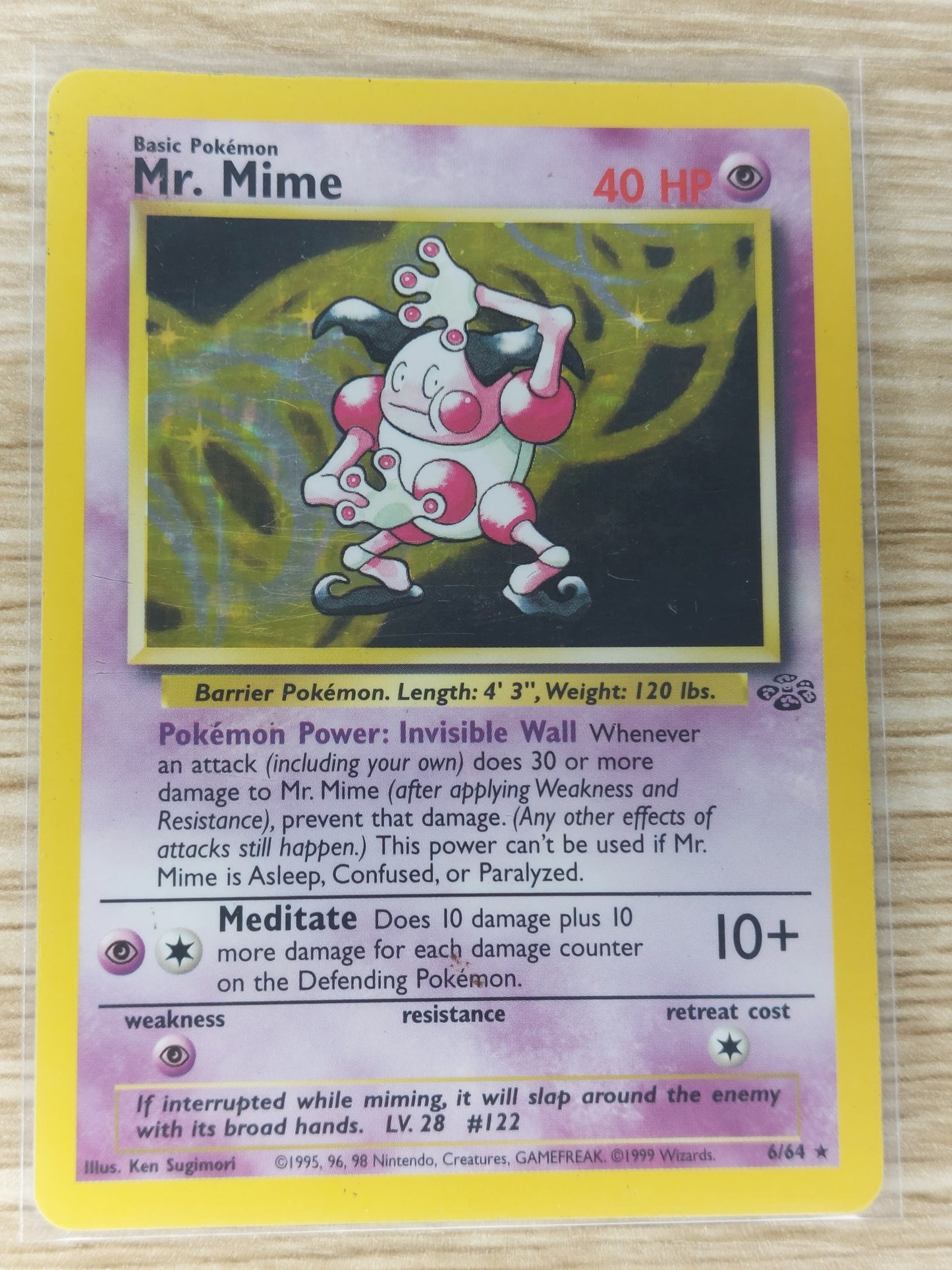 Pokemon 1999 Mr. Mime Holo Jungle 6/64