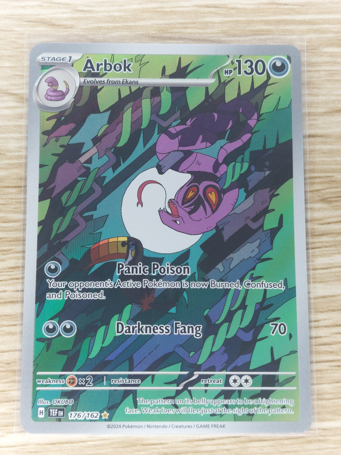 Pokemon 2024 Arbok Illustration Rare Temporal Forces 176/162