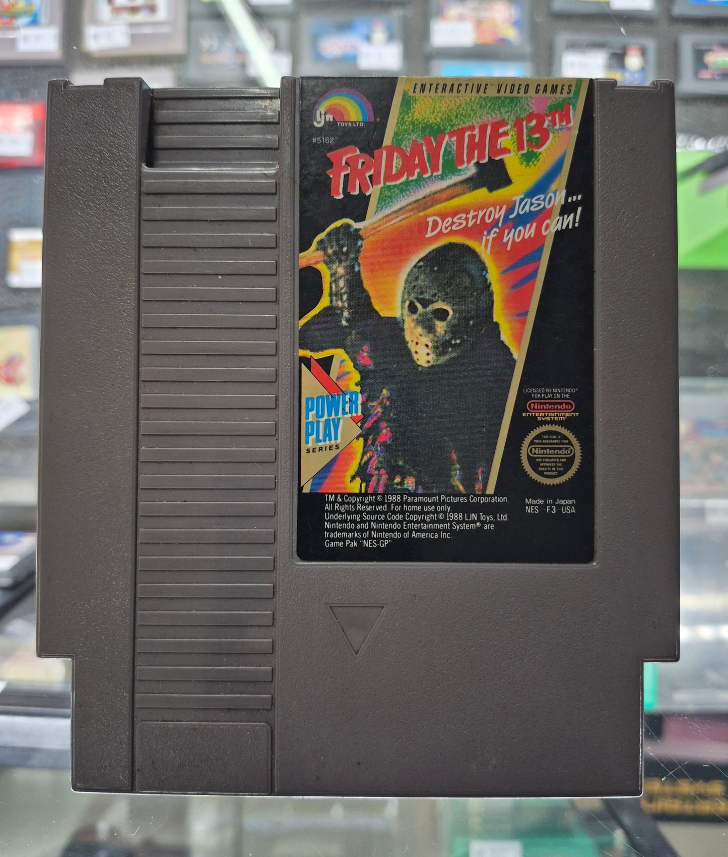 Nintendo NES Friday the 13th Power Play Series Cart Only,Cleaned and Tested