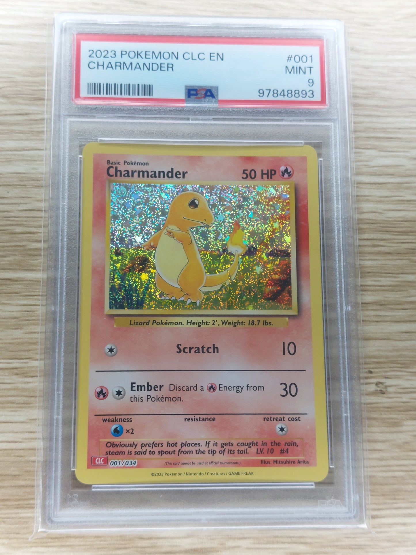 Pokemon 2023 Charmander Classic Collection 001/034 PSA 9