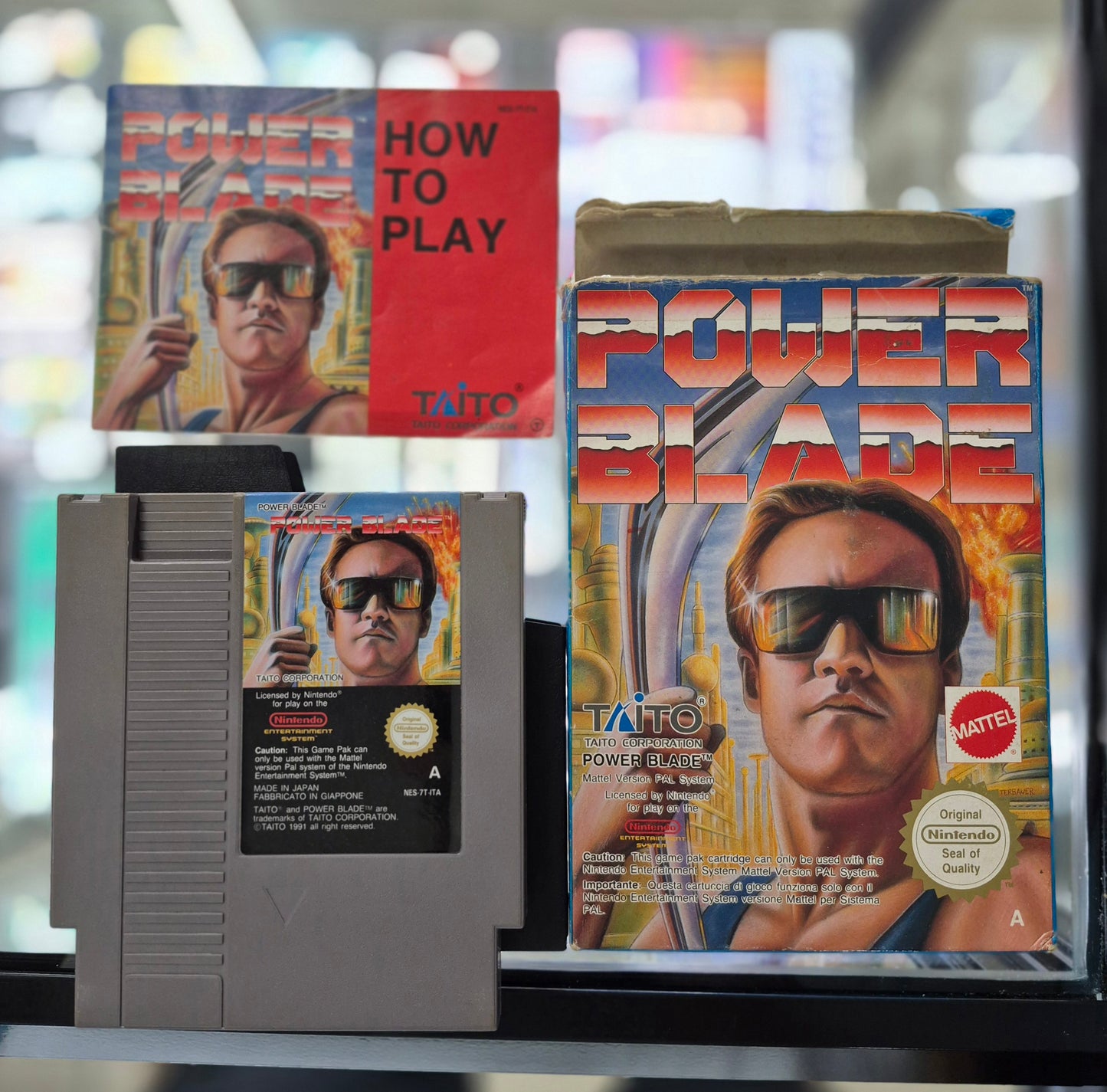 1991 Nintendo NES Power Blade by TAITO Complete in Box with Clear Protector Tested