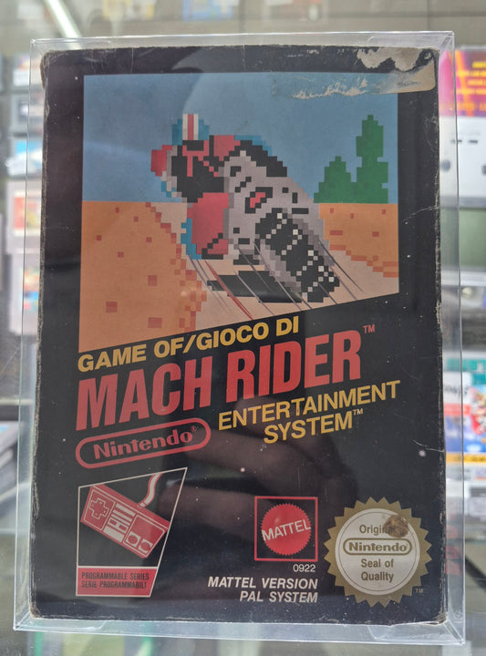 1987 Nintendo NES Mach Rider Complete in Box Tested,in Clear Protector