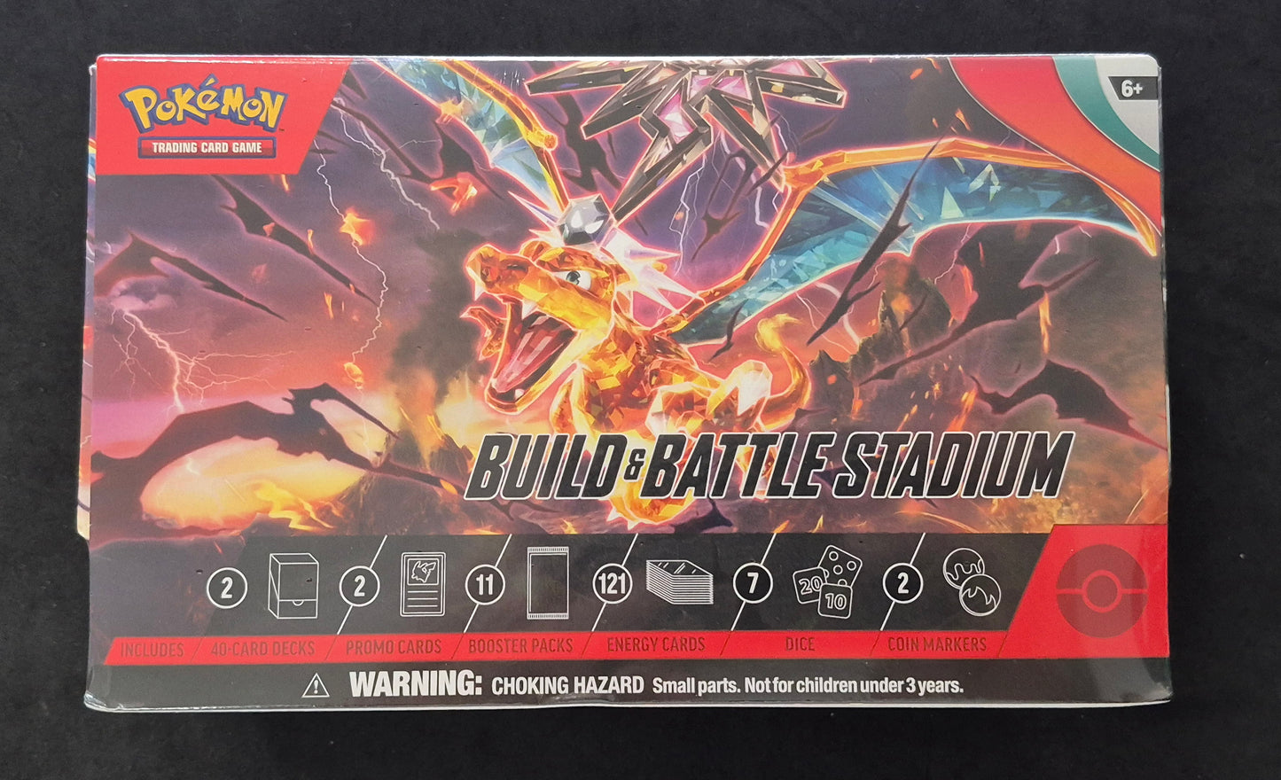 Pokémon Obsidian Flames Build & Battle Stadium- 11 packs + 2 Stamped Promo Cards
