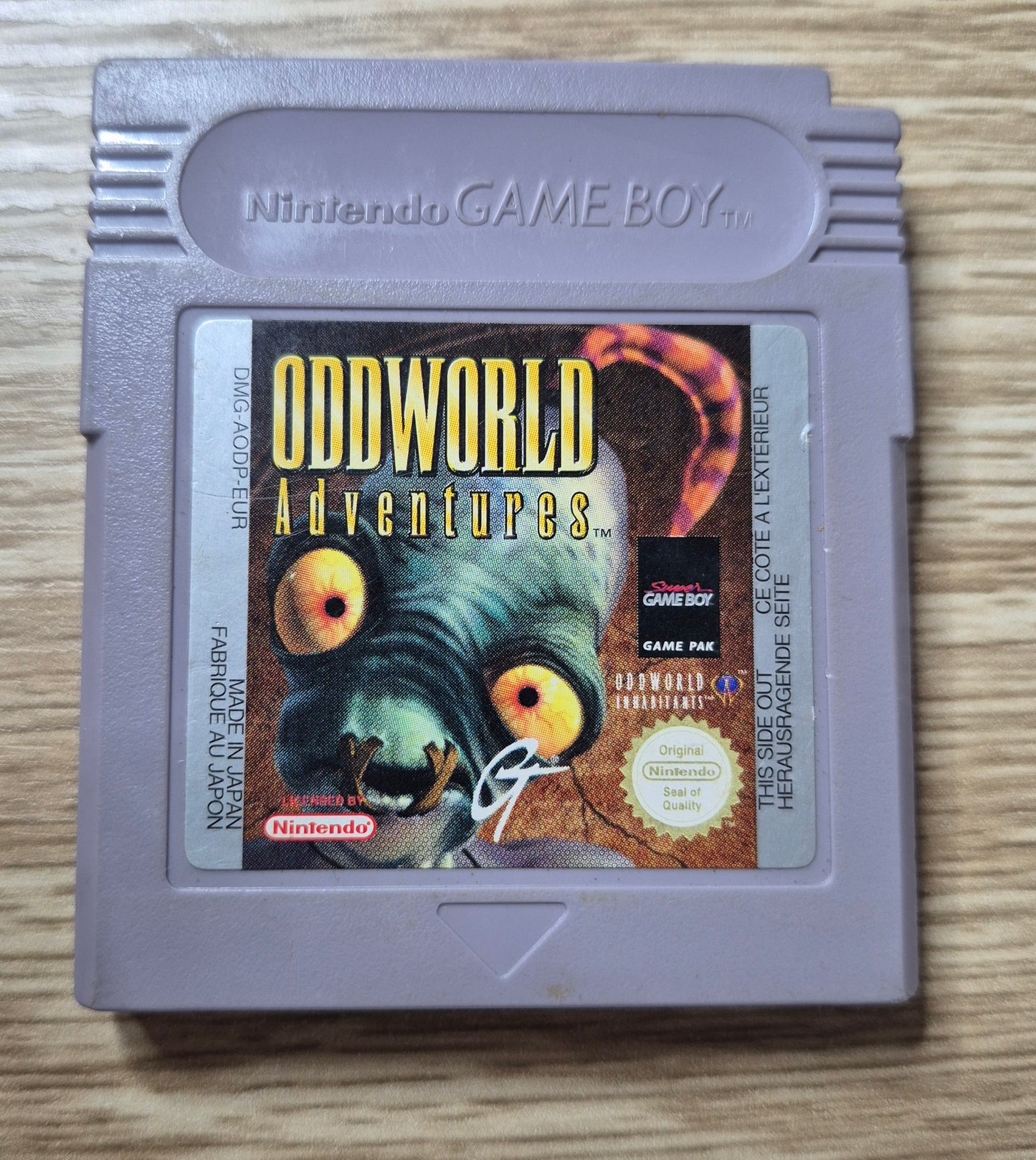 Nintendo Gameboy ODDWORLD Adventures,Cart Only Cleaned and Tested