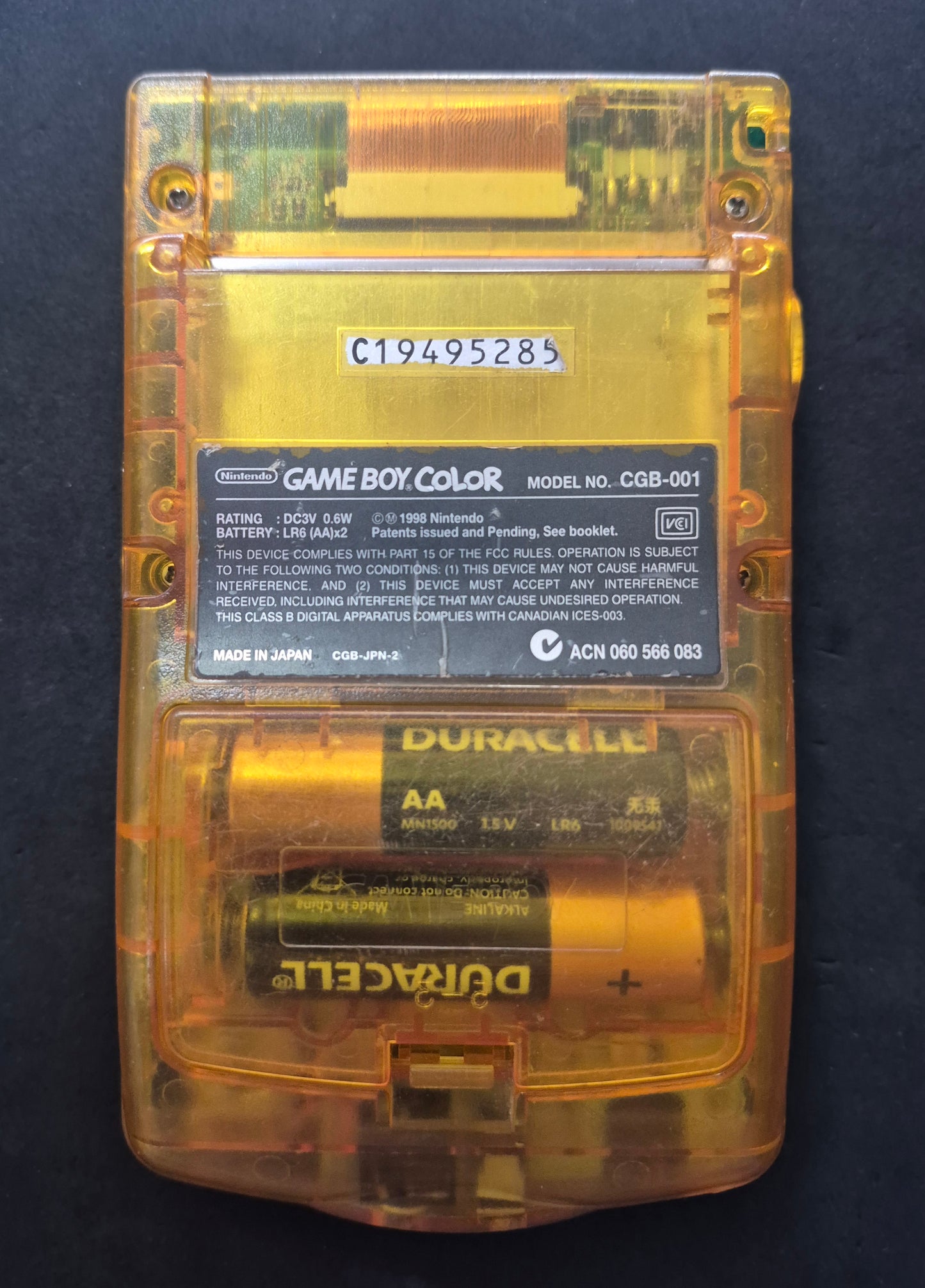 Nintendo Gameboy Color Console Ozzie Aussie Edition Green VGC New Front Screen/Buttons