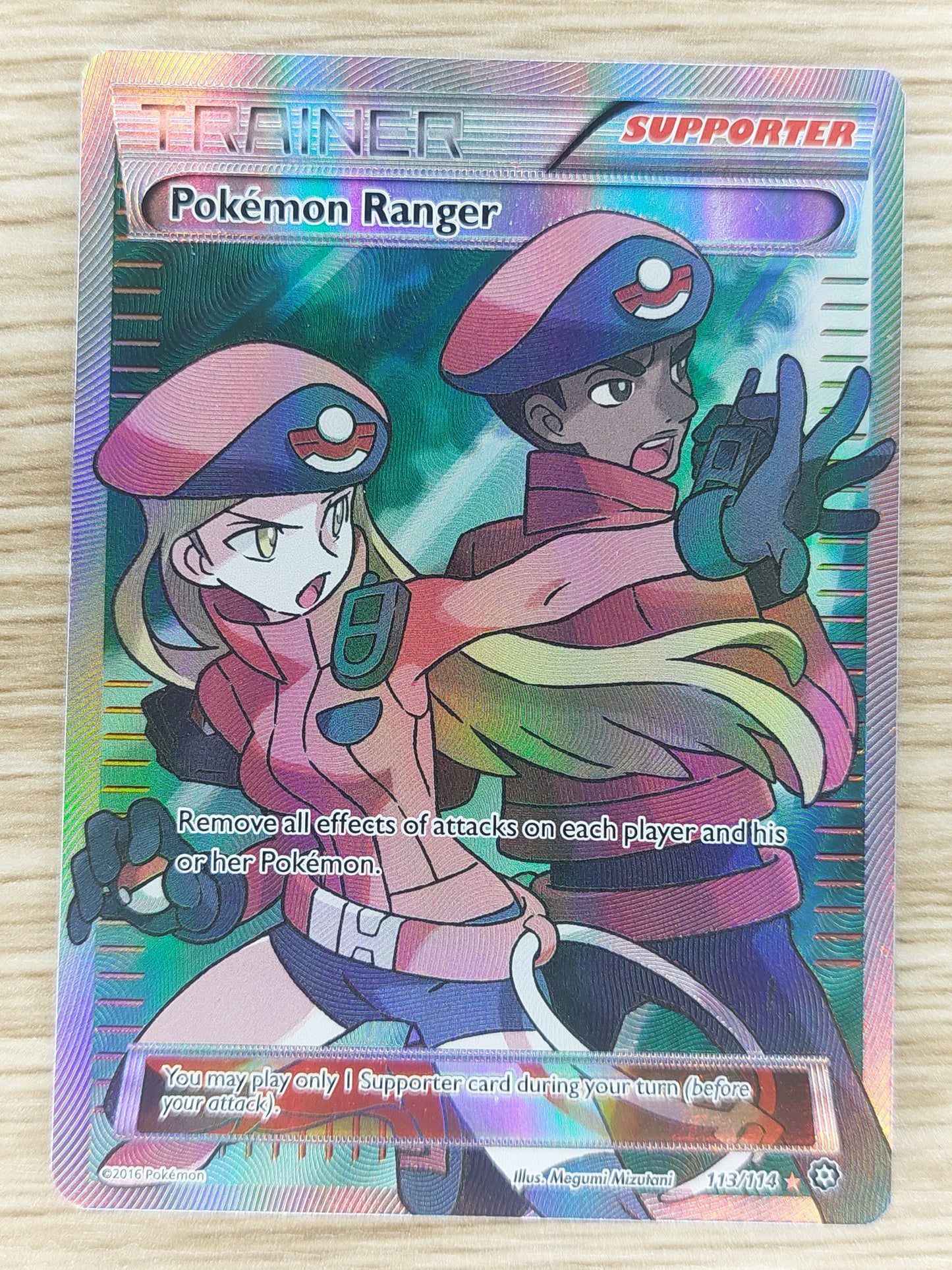 Pokemon 2016 Pokemon Ranger Full Art Trainer Steam Siege 113/114