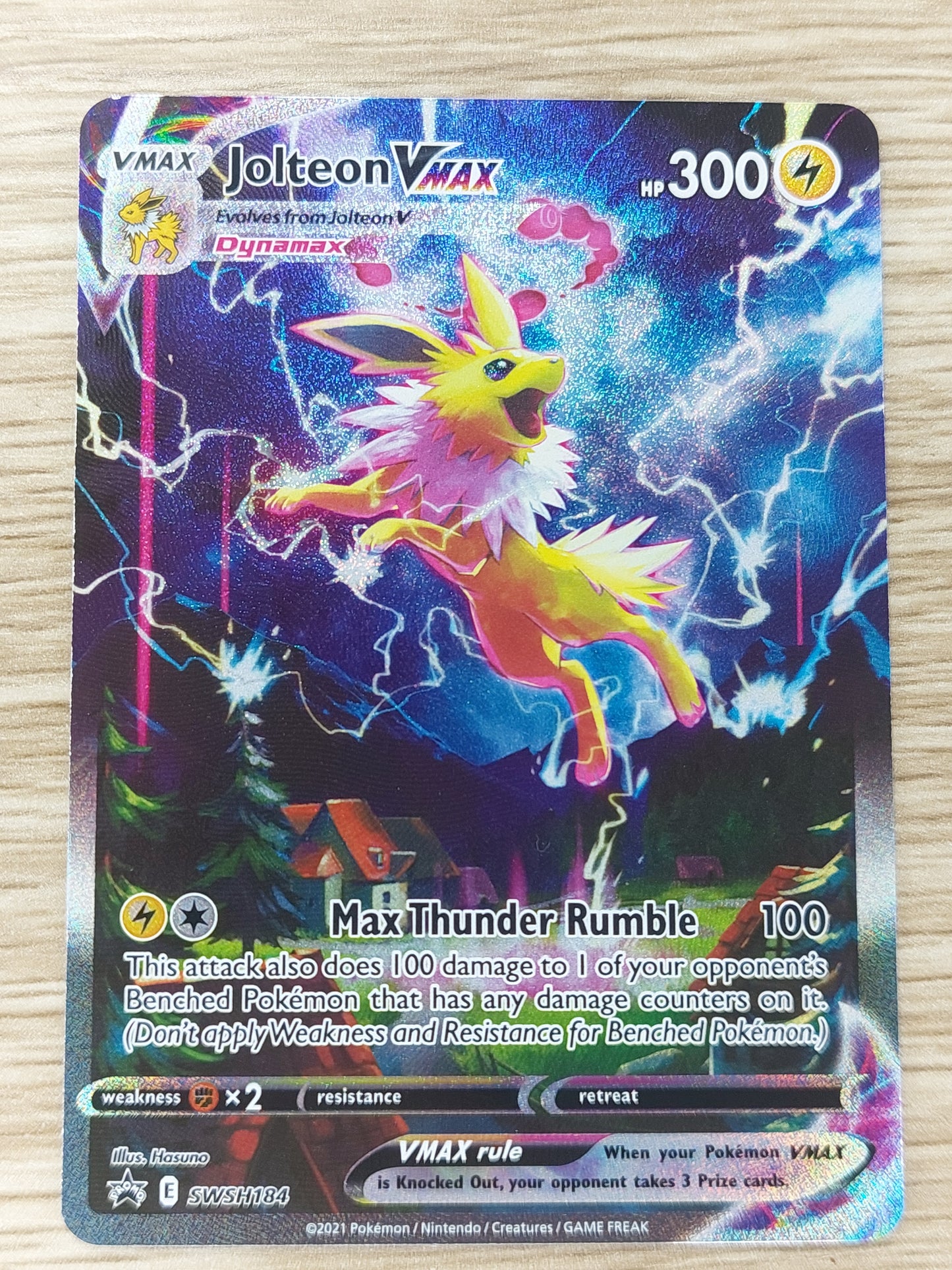 Pokemon 2021 Jolteon Vmax Alternate Art Premium Collection SWSH184
