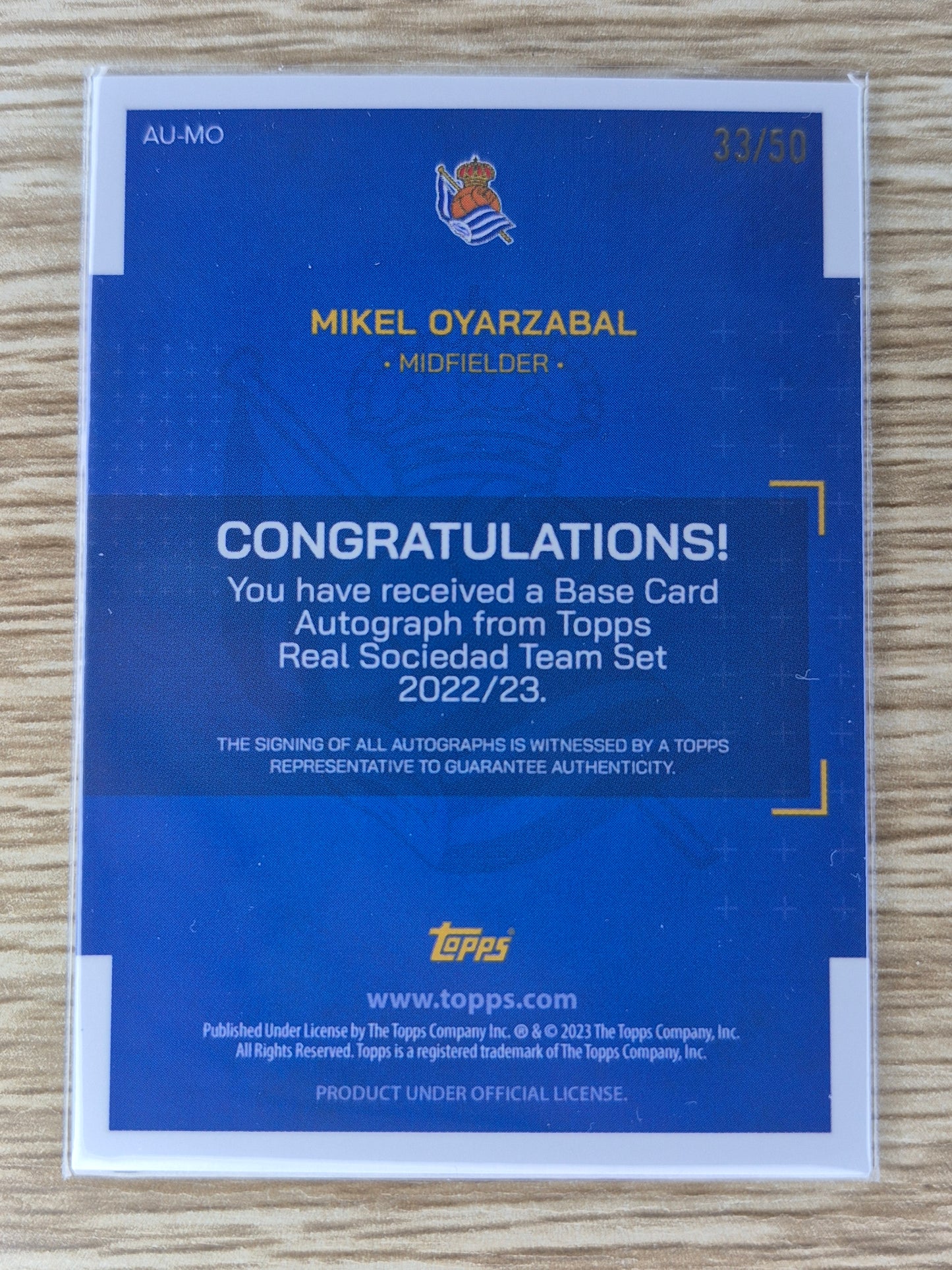 2022-23 Real Sociedad Team Set Mikel Oyarzabal Auto Green 33/50