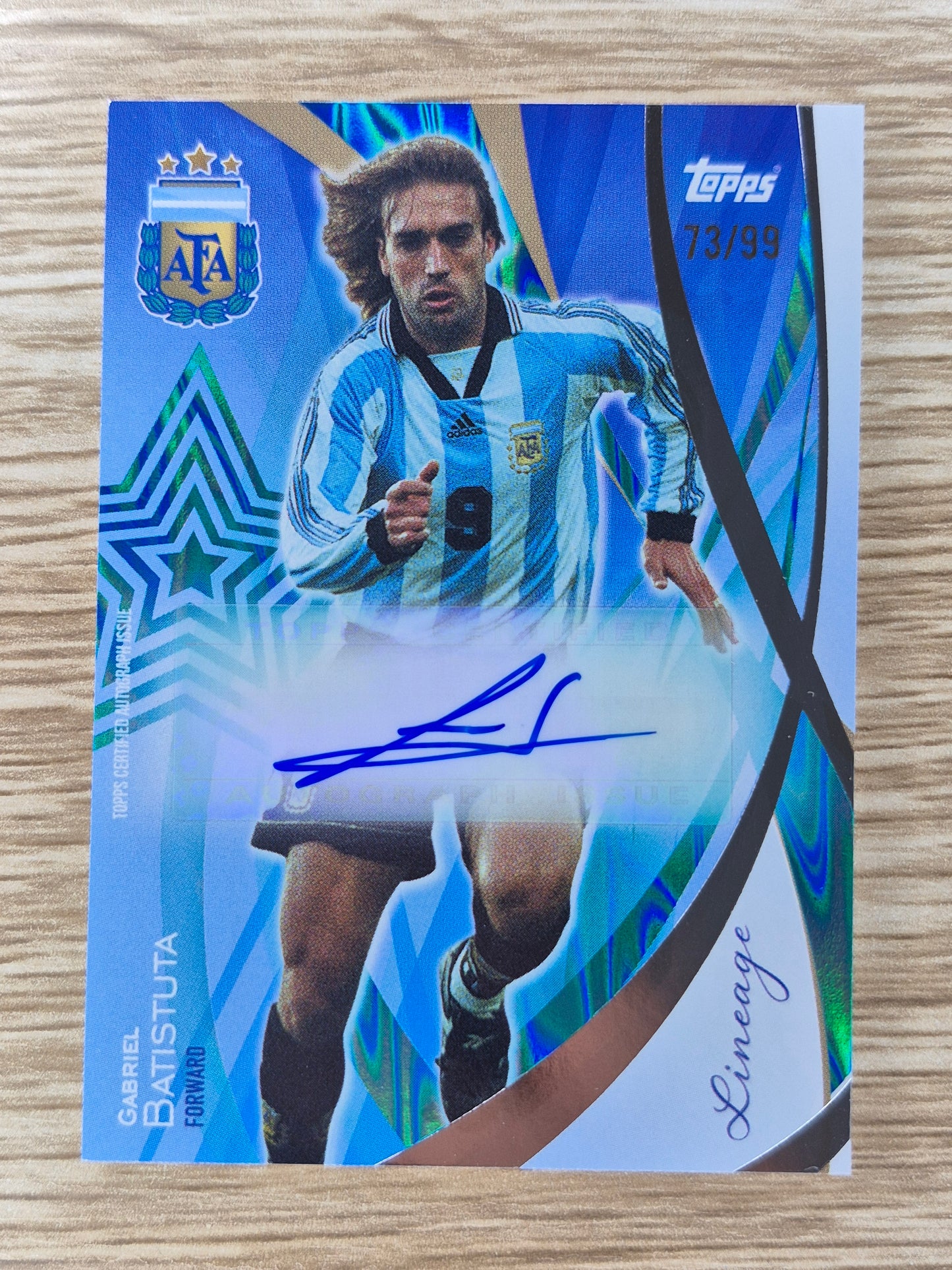 2024 Topps Argentina Lineage LA-GB Gabriel Batistuta Legends Auto 73/99