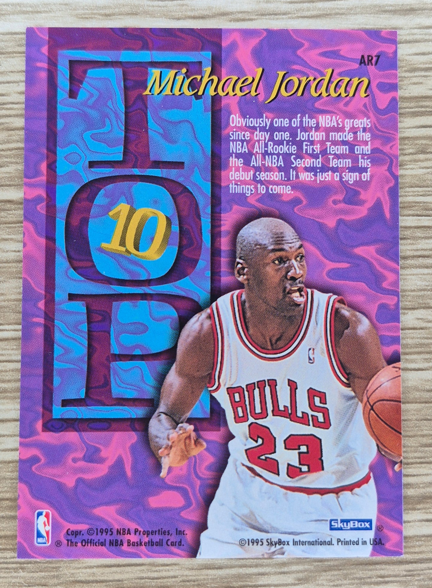 1995 NBA HOOPS All Time Rookie Team Michael Jordan Top 10 NR MT