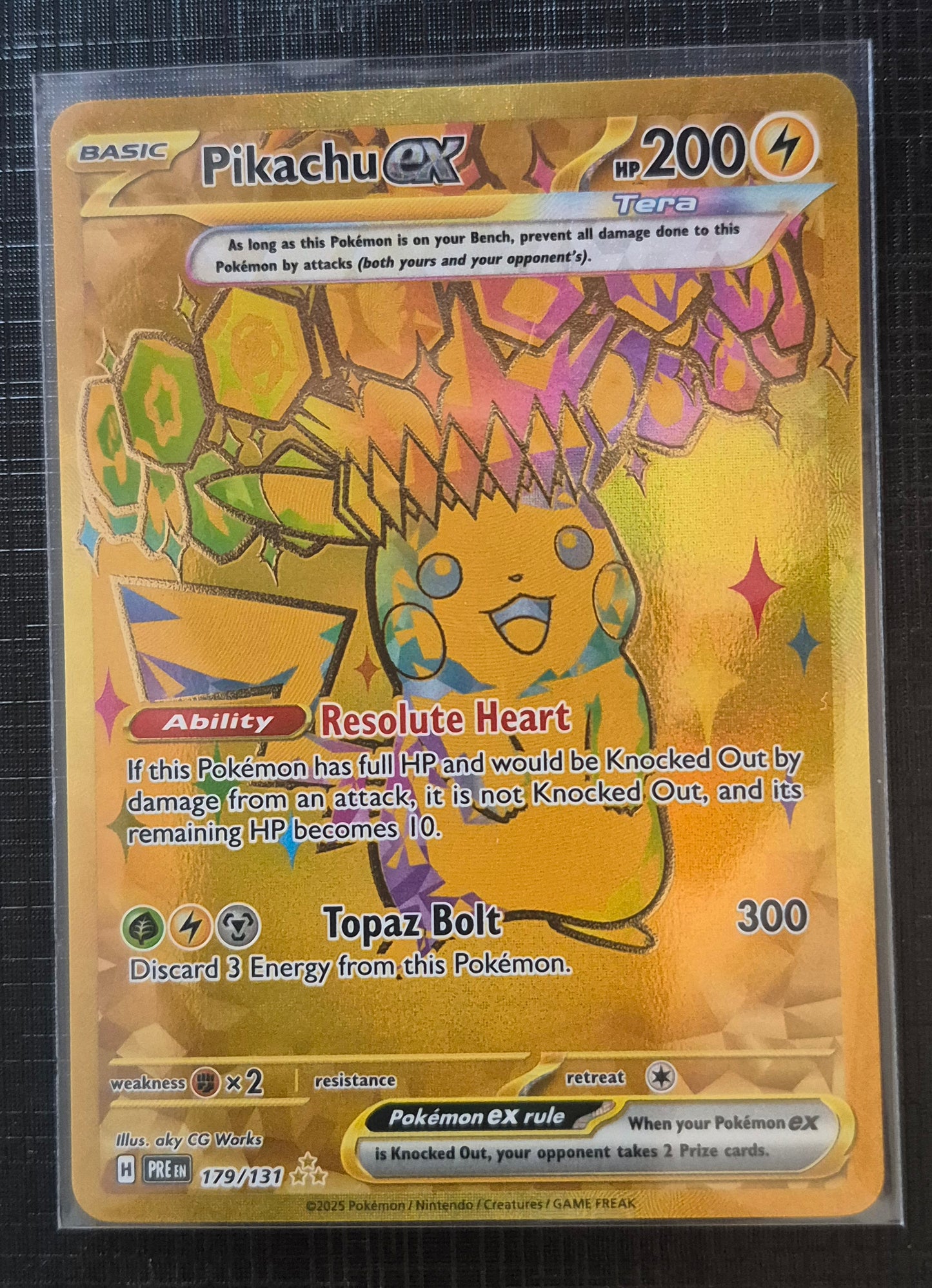 Pokemon TCG - Prismatic Evolutions - Pikachu ex - 179/131 Gold