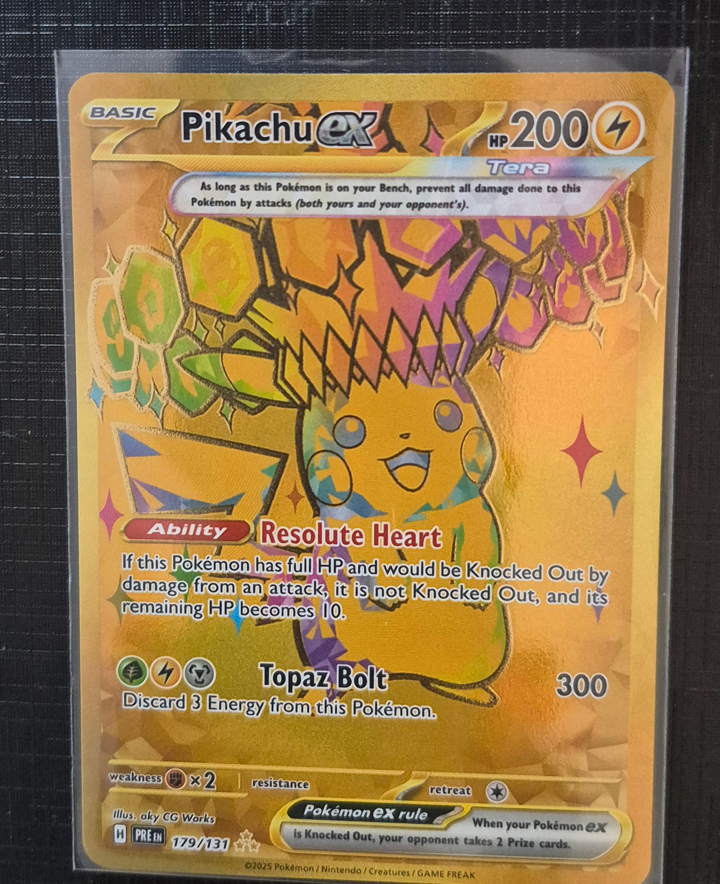 Pokemon TCG - Prismatic Evolutions - Pikachu ex - 179/131 Gold