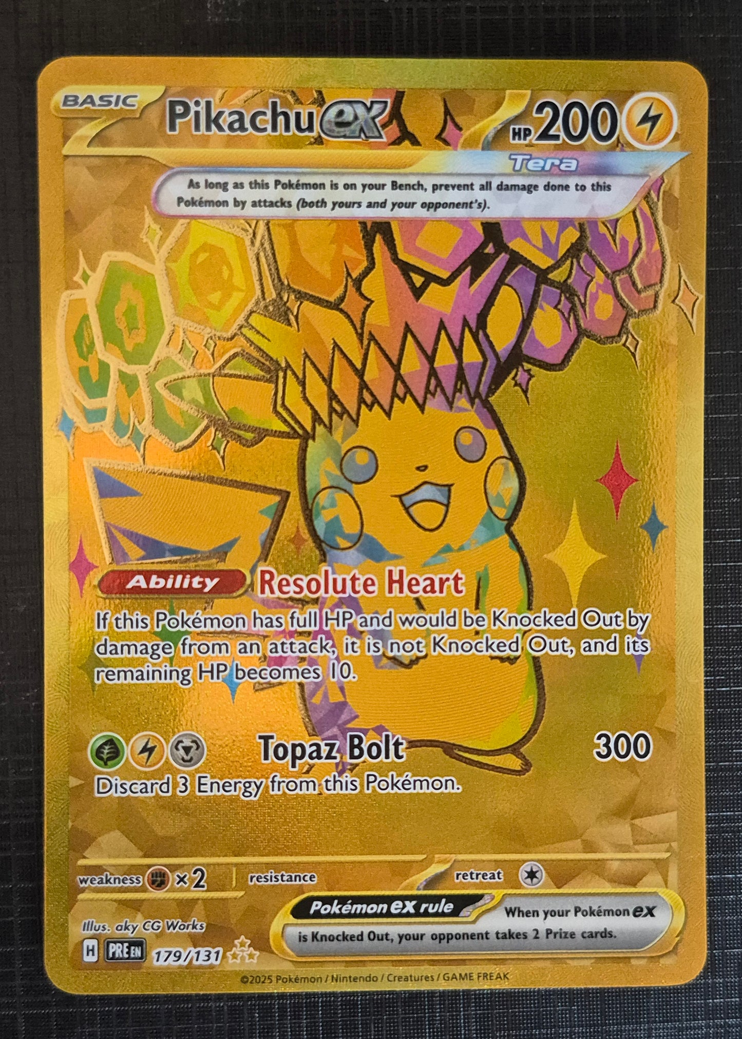 Pokemon TCG - Prismatic Evolutions - Pikachu ex - 179/131 Gold