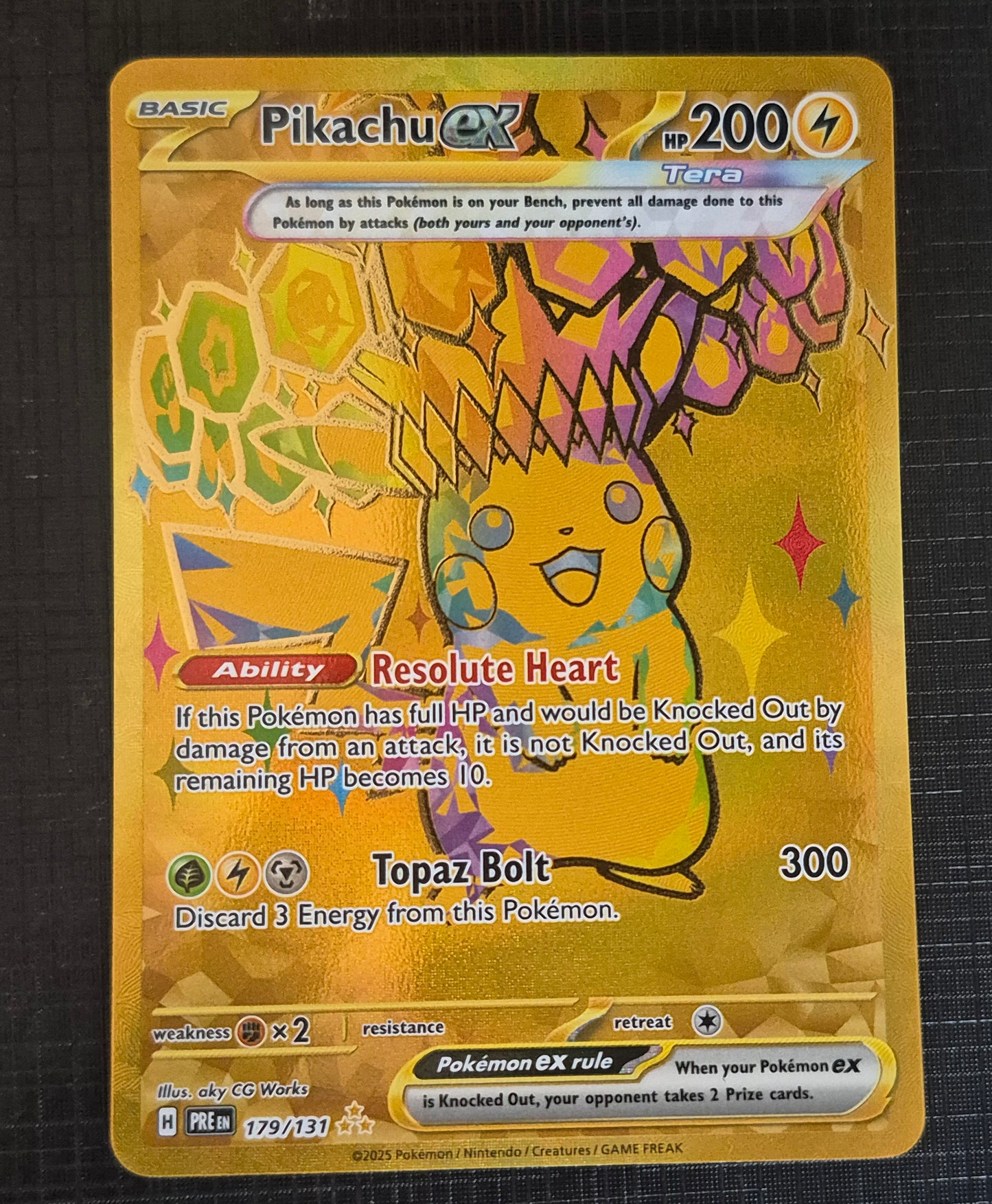 Pokemon TCG - Prismatic Evolutions - Pikachu ex - 179/131 Gold