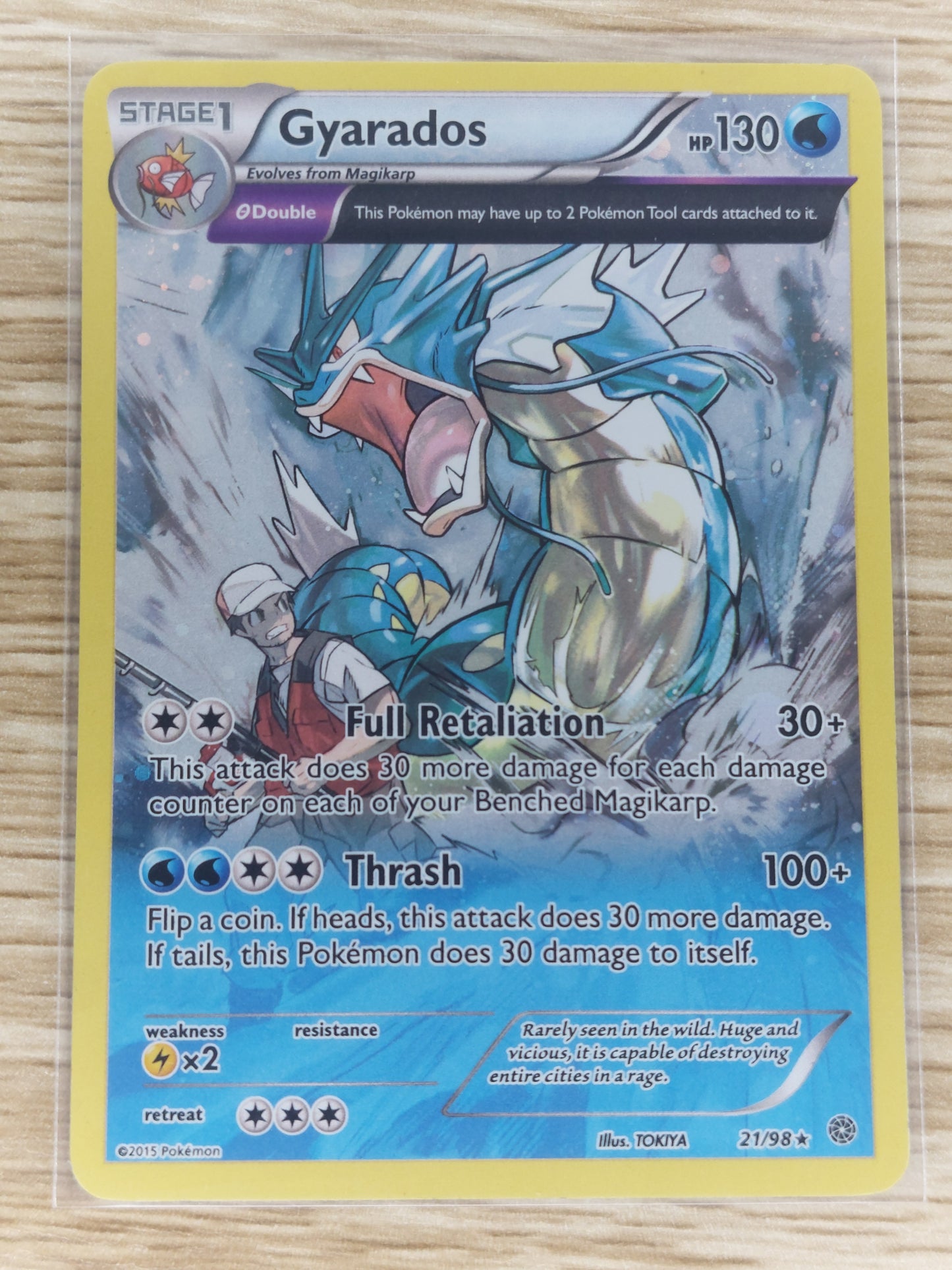 Pokemon 2015 Gyarados Holo Ancient Origins 21/98