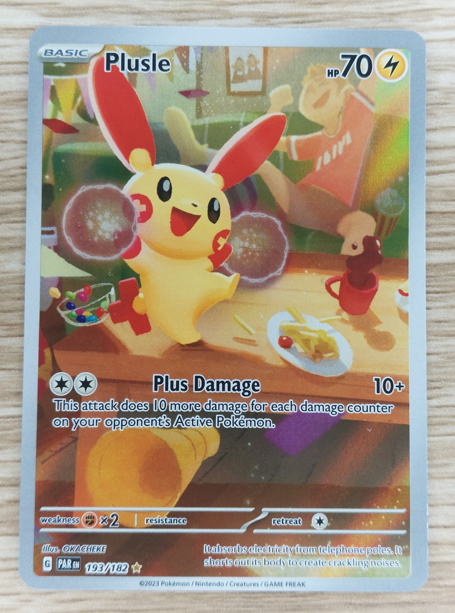 Pokemon 2023 Plusle Illustration Rare Paradox Rift 193/182