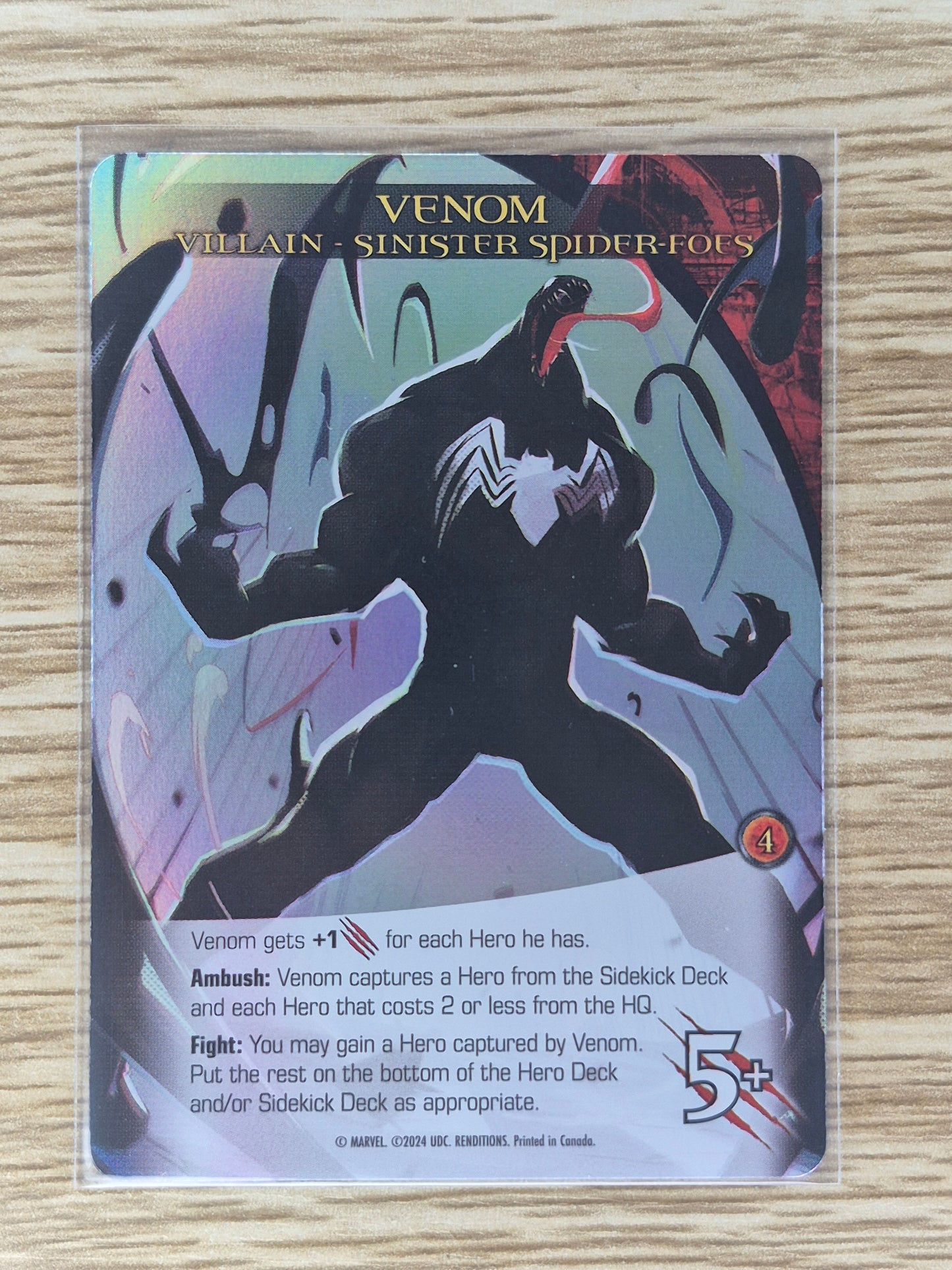 VENOM 2024 Marvel Renditions Spider-Man LEGENDARY FOIL VILLAIN SINISTER SPIDER-FOES