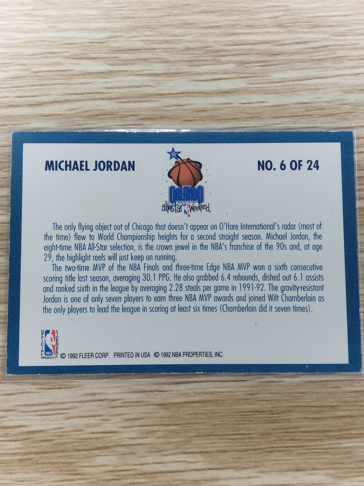 1992-1993 Fleer Michael Jordan Orlando All-Stars Weekend 6 of 24