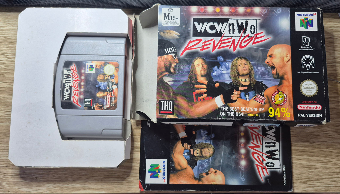 WCW NWO Revenge Nintendo N64 PAL Version Boxed With Insert & Manual
