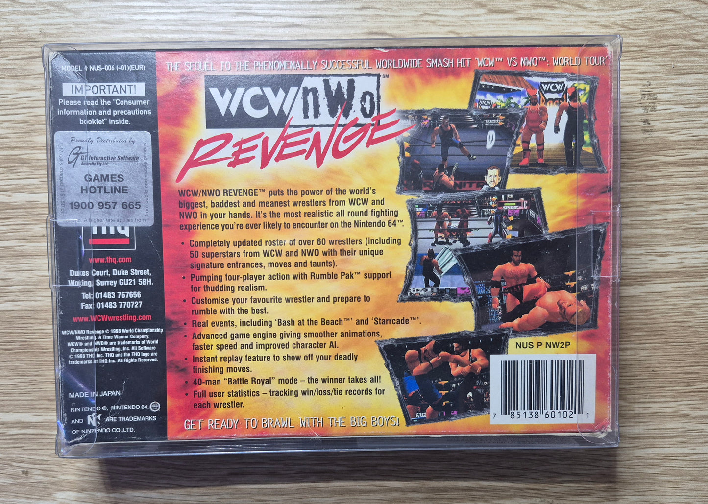 WCW NWO Revenge Nintendo N64 PAL Version Boxed With Insert & Manual
