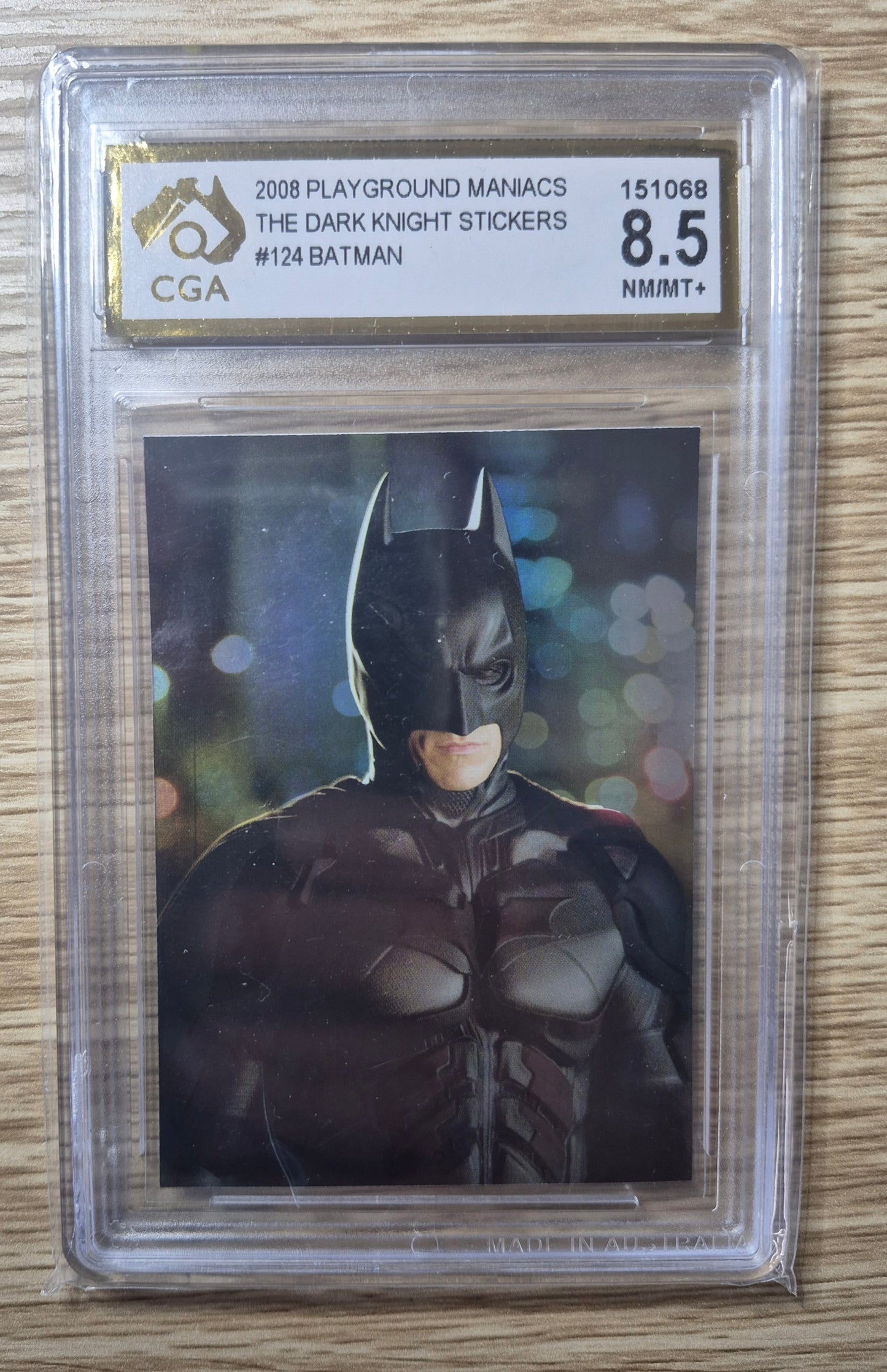 2008 Playground Maniacs The Dark Knight Stickers #124 Batman CGA 8.5