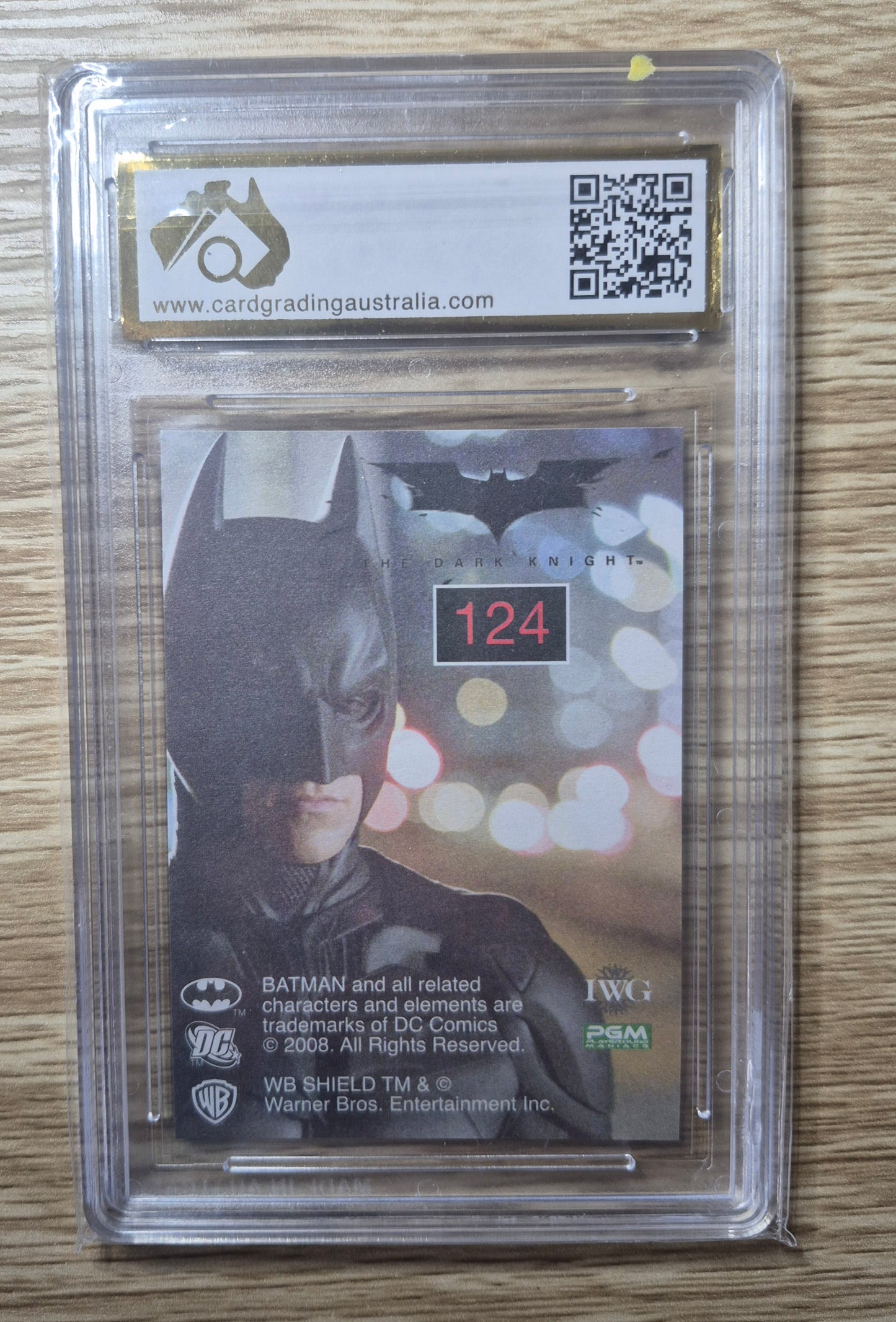 2008 Playground Maniacs The Dark Knight Stickers #124 Batman CGA 8.5
