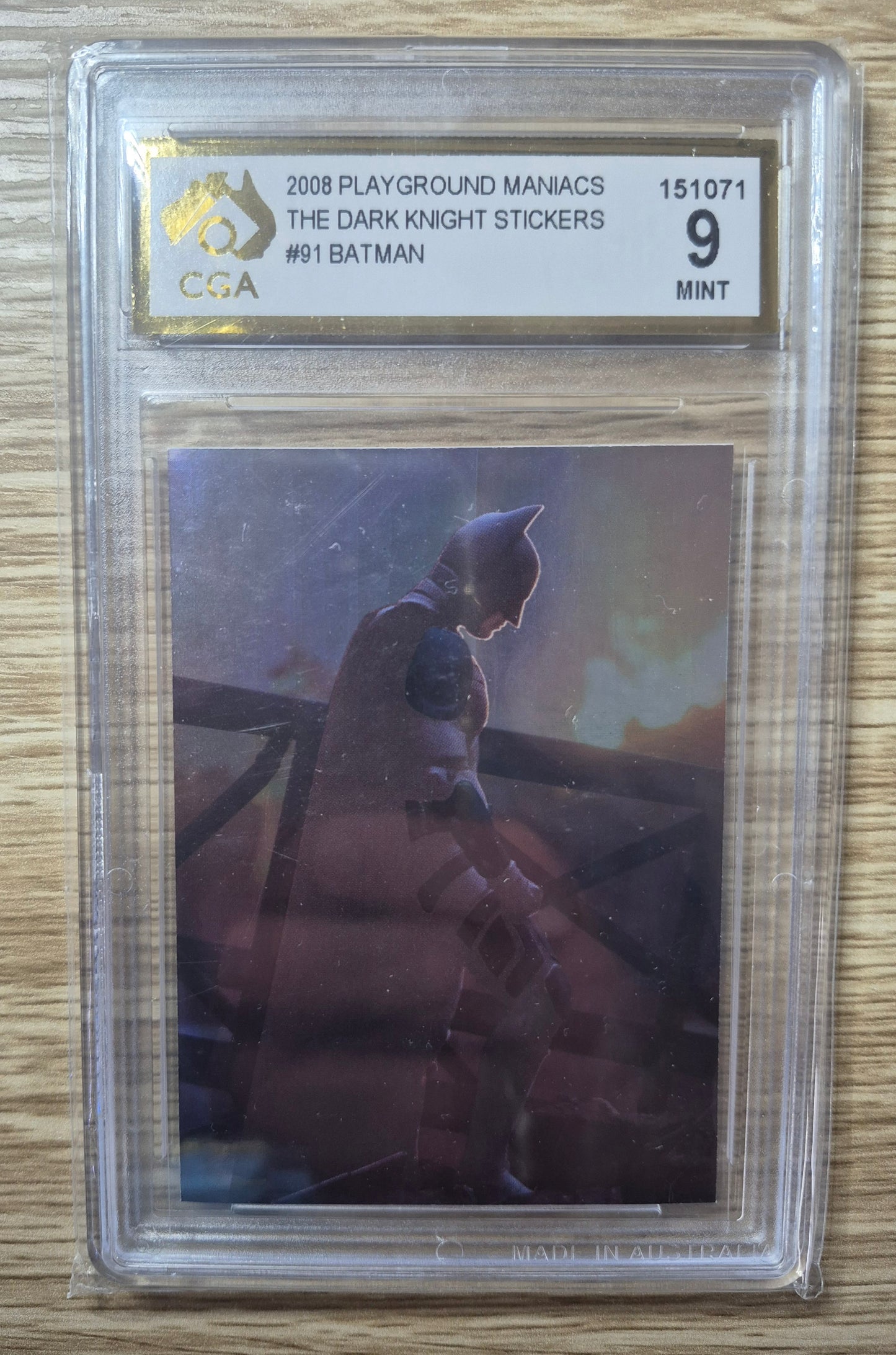 2008 Playground Maniacs The Dark Knight Stickers #91 Batman CGA 9
