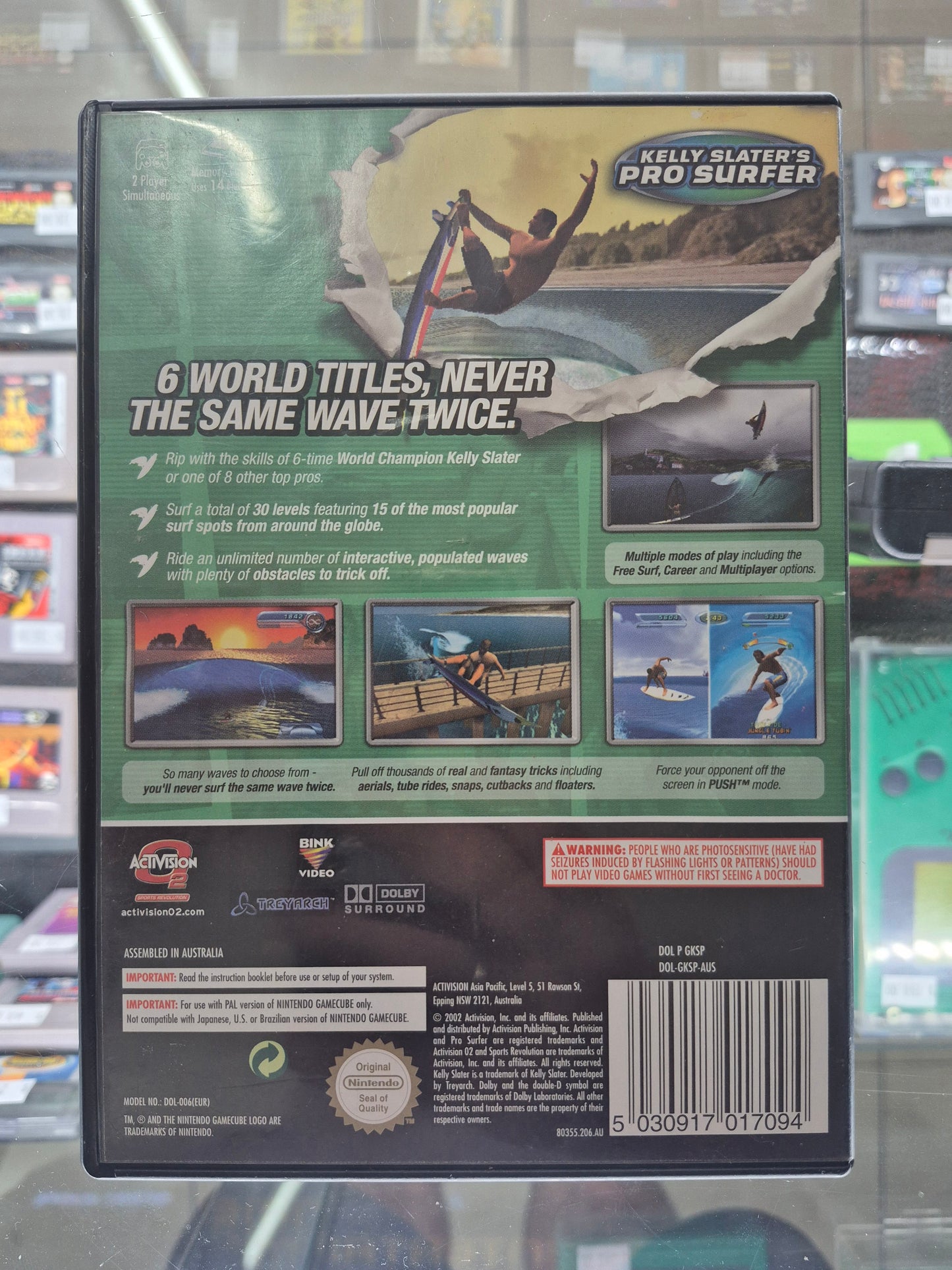 Kelly Slater's Pro Surfer + Manual - Nintendo Gamecube - Tested -