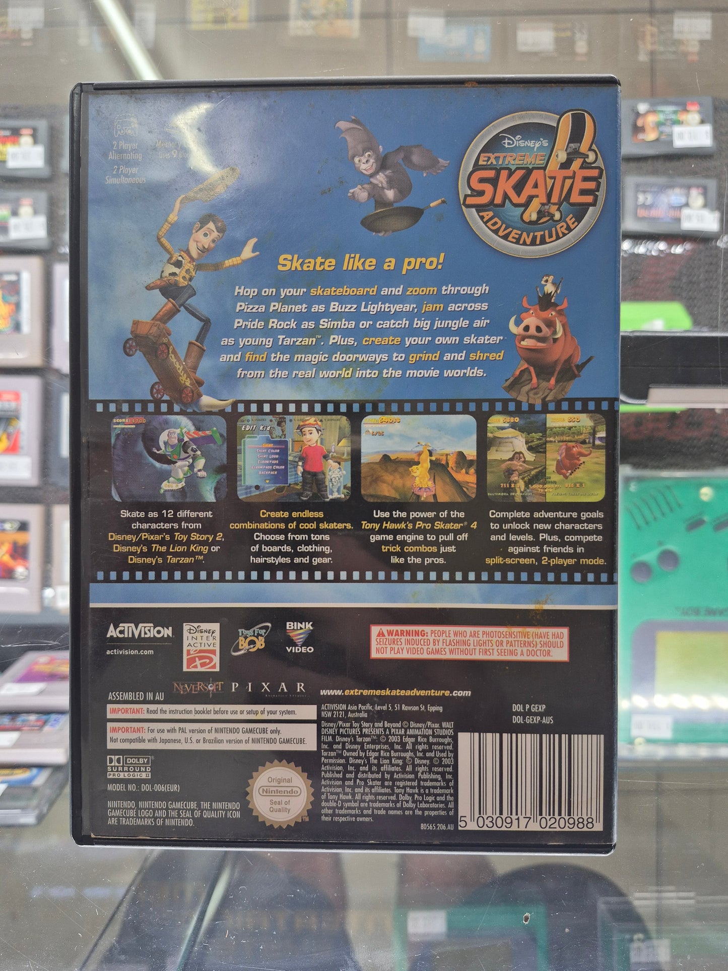 NINTENDO GAMECUBE DISNEY'S EXTREME SKATE ADVENTURE GAME TESTED WORKING MANUAL