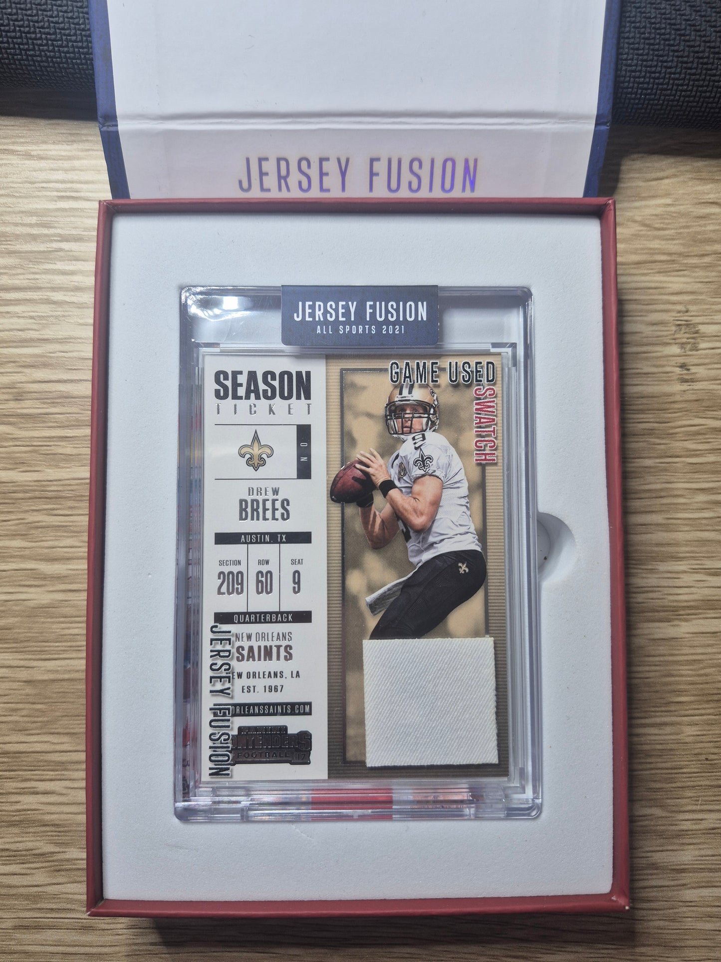 2021 Jersey Fusion All Sports Drew Bree's Game Used Swatch