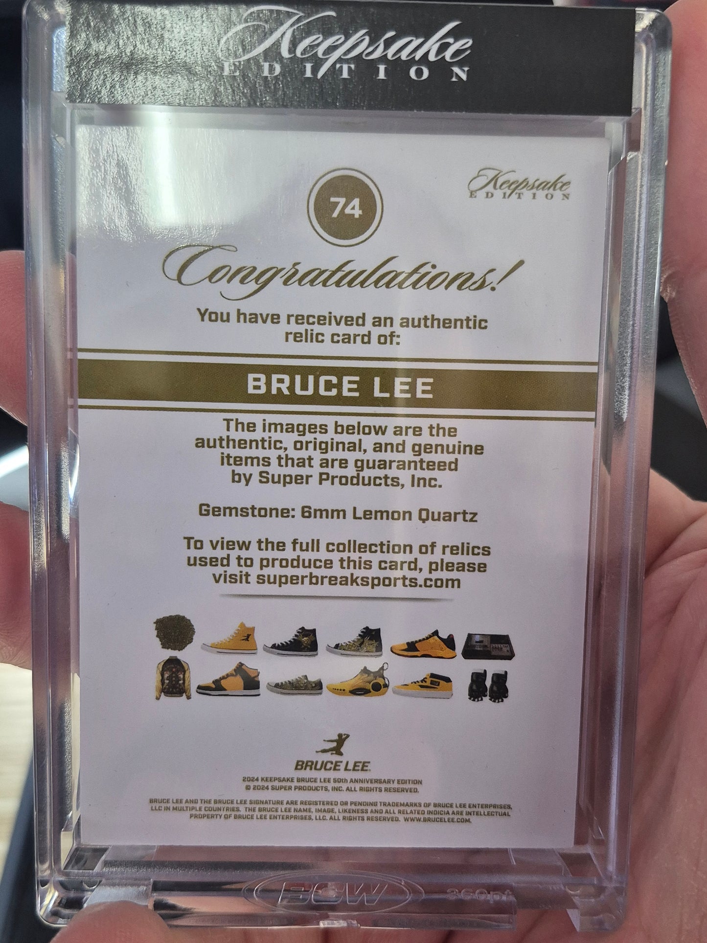 2024 Keepsake Edition Black Label Bruce Lee (Jumbo Patch & Quartz)30/50