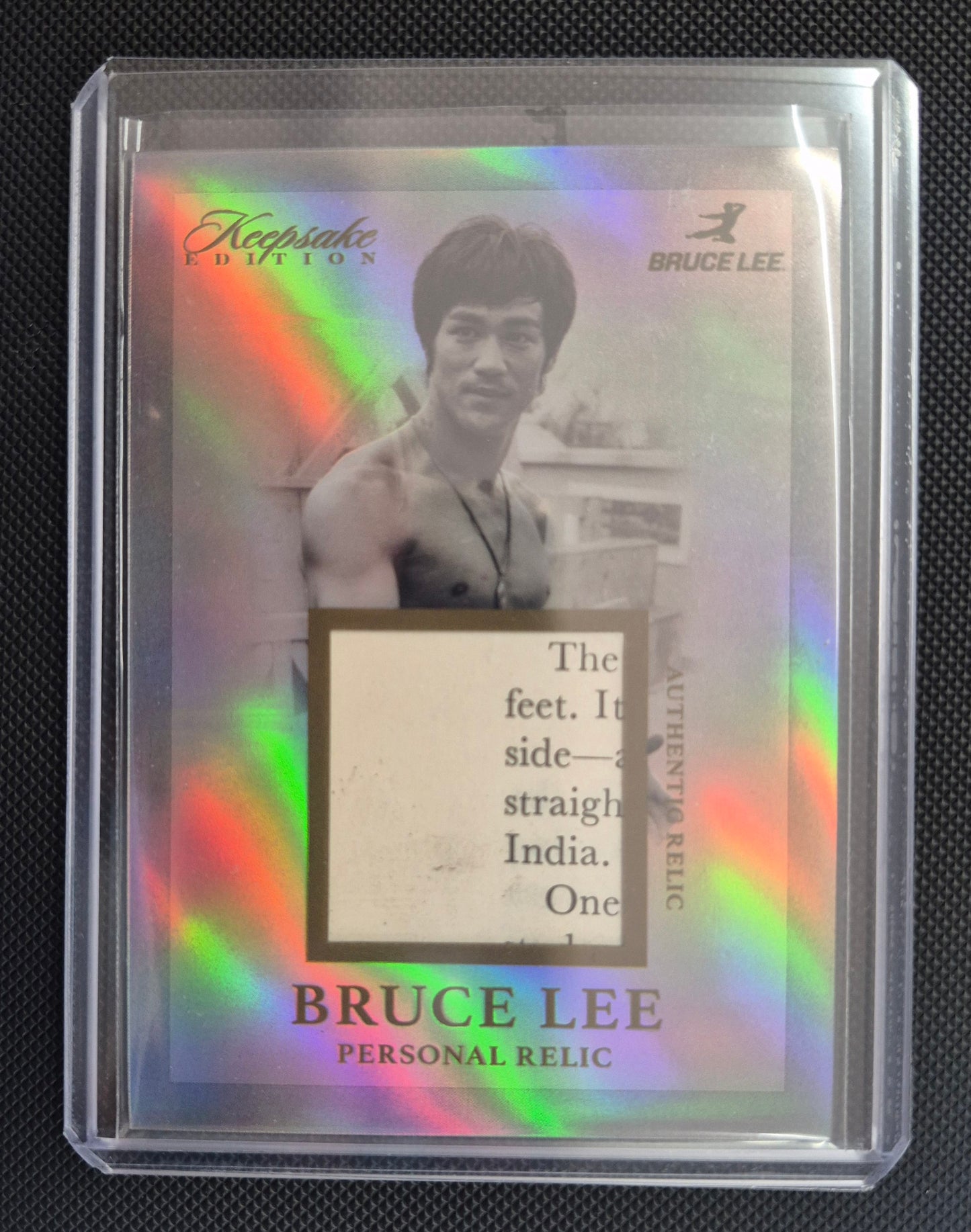 Keepsake Kaleidoscope Edition Bruce Lee Collection 50th Anniversary Bruce Lee Personal Relic Card