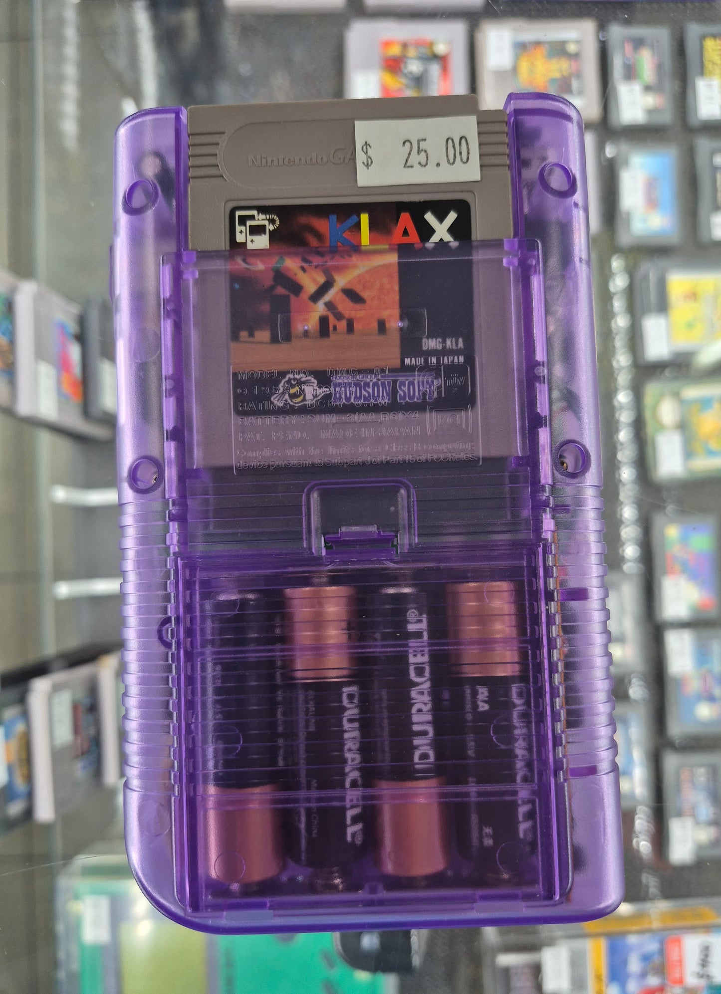 1989 Nintendo Gameboy Game Boy Original DMG-01 IPS BACKLIT SCREEN-CLEAR PURPLE CASE