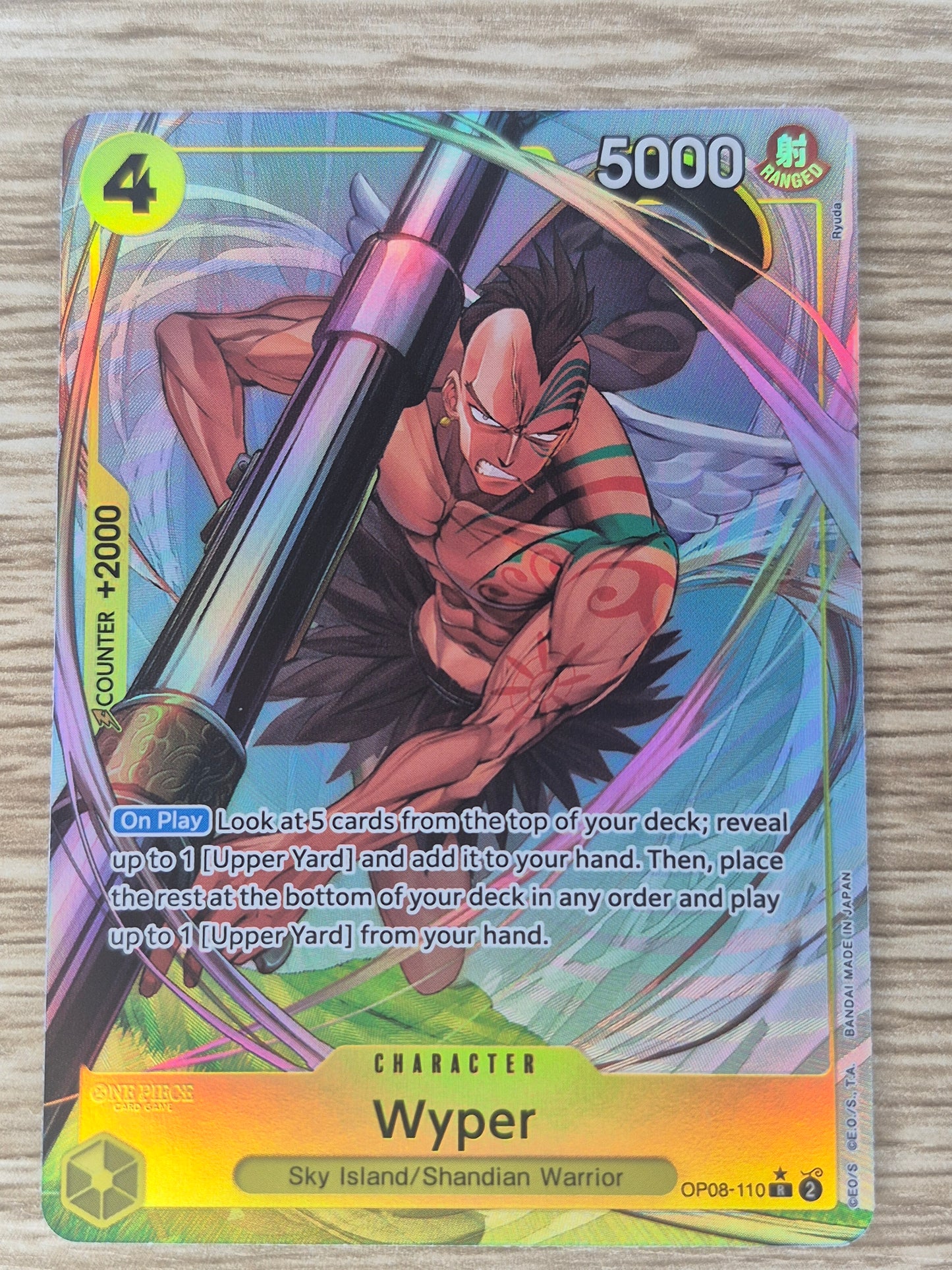 One Piece Card Game- Wyper Op08-110 Alt Art Foil English