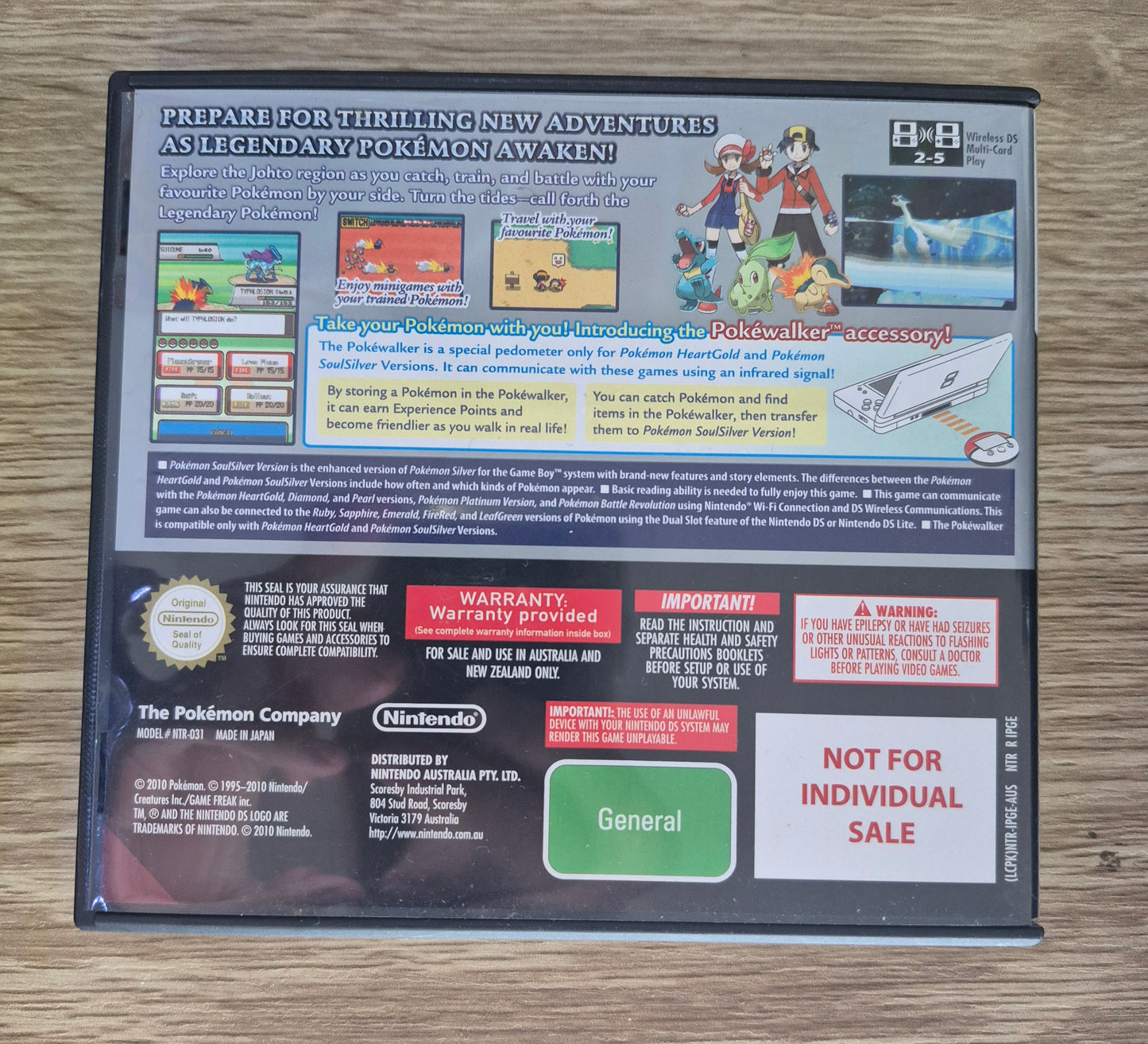 Nintendo DS POKEMON Soul Silver Version AUS Complete in Box