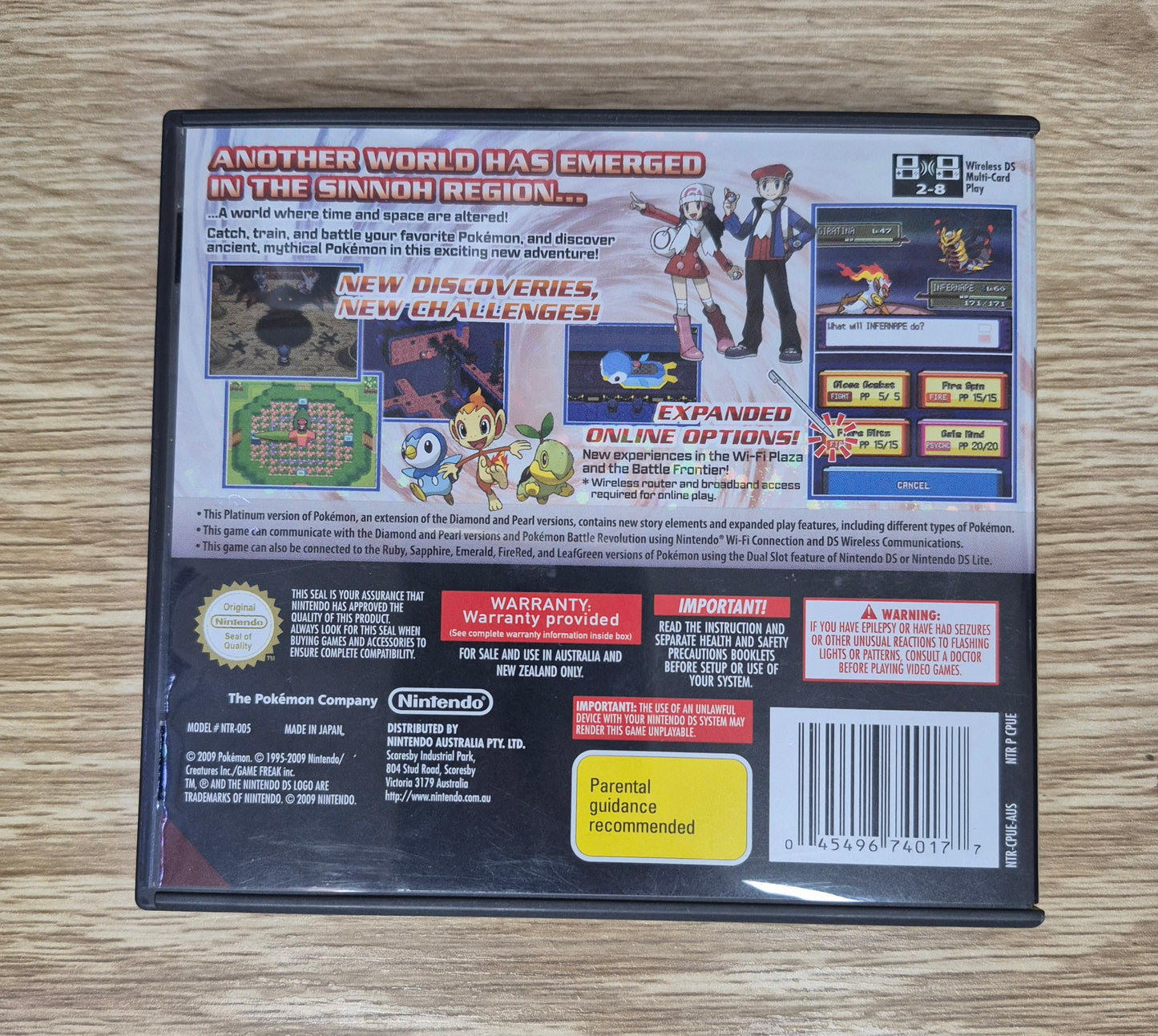 Nintendo DS POKEMON Platinum Version Complete in Case Tested - AUS PAL