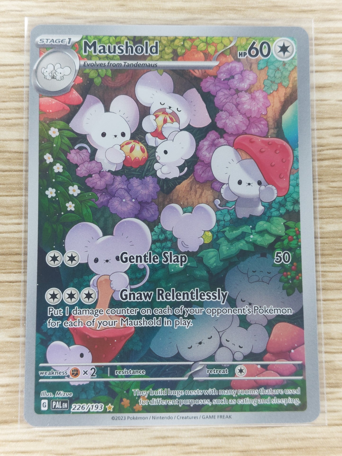 Pokemon 2023 Maushold Illustration Rare Paldea Evolved 226/193