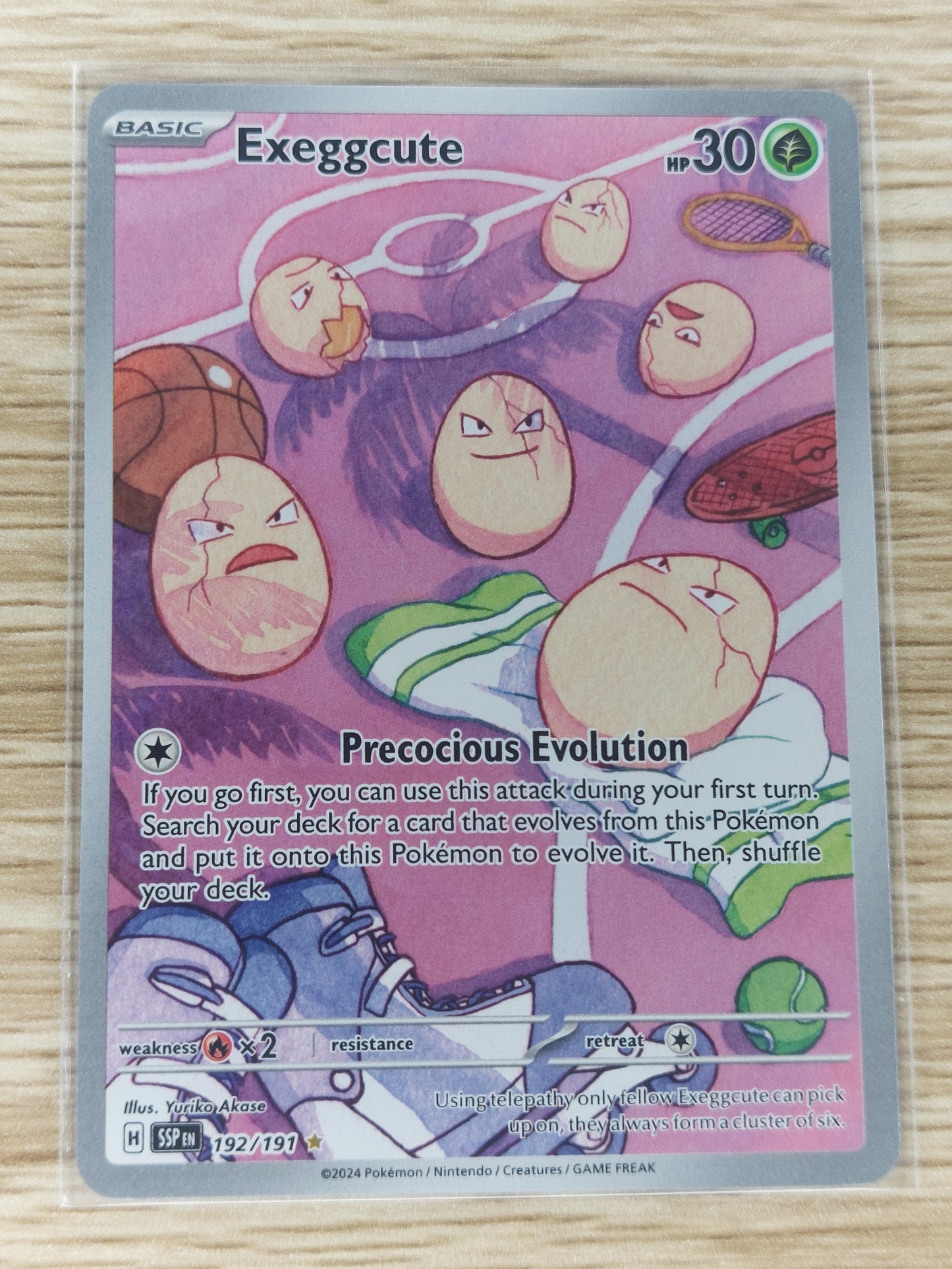 Pokemon 2024 Exeggcute Illustration Rare Surging Sparks 192/191