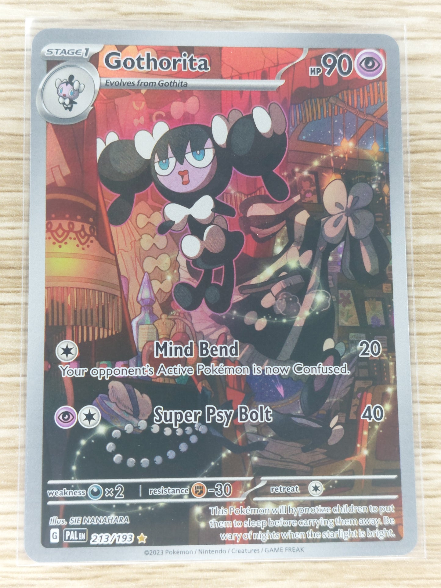 Pokemon 2023 Gothorita Illustration Rare Paldea Evolved 213/193