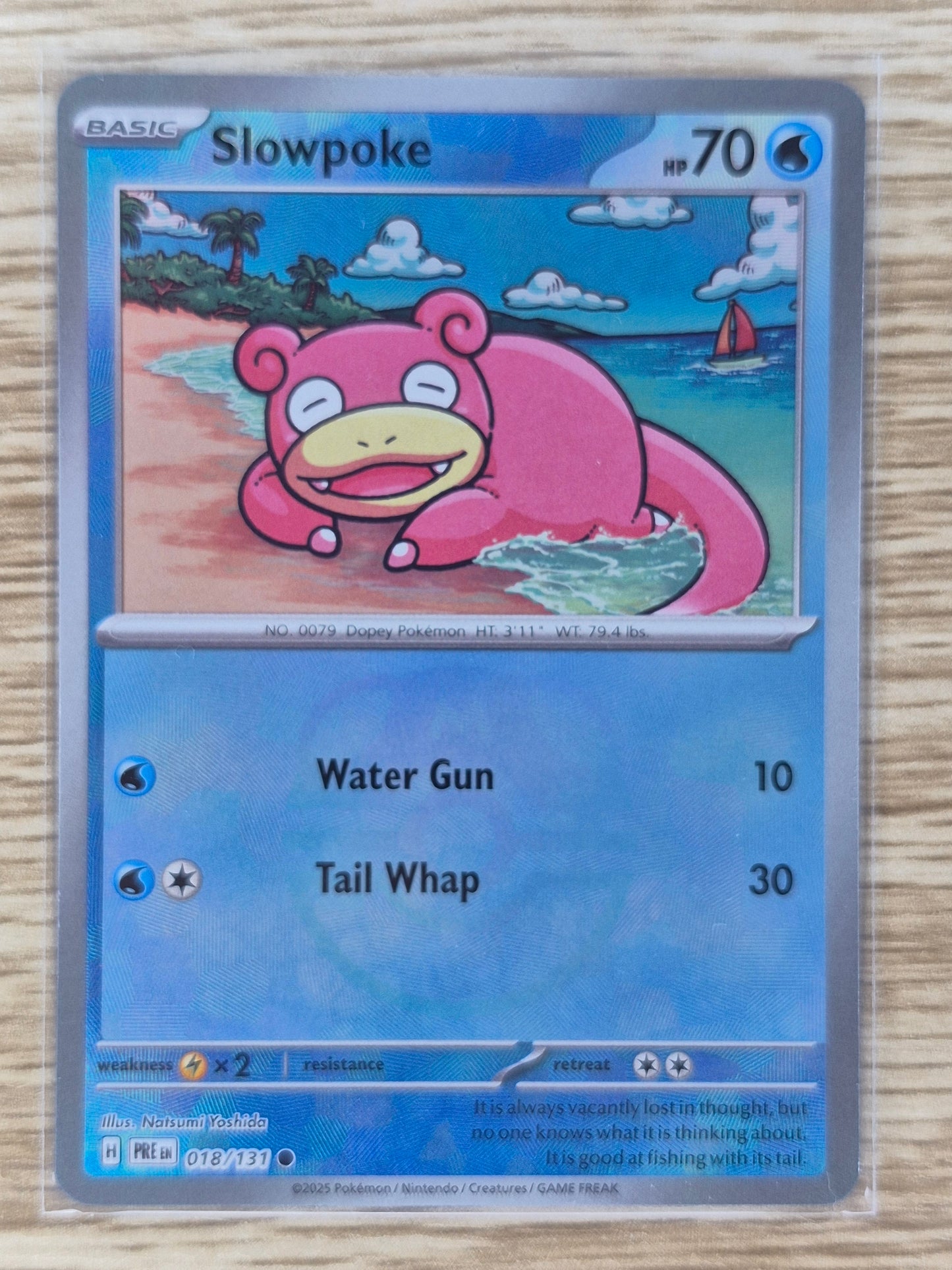 2025 Pokémon Prismatic Evolutions 018/131 Slowpoke Reverse Holo Master Ball