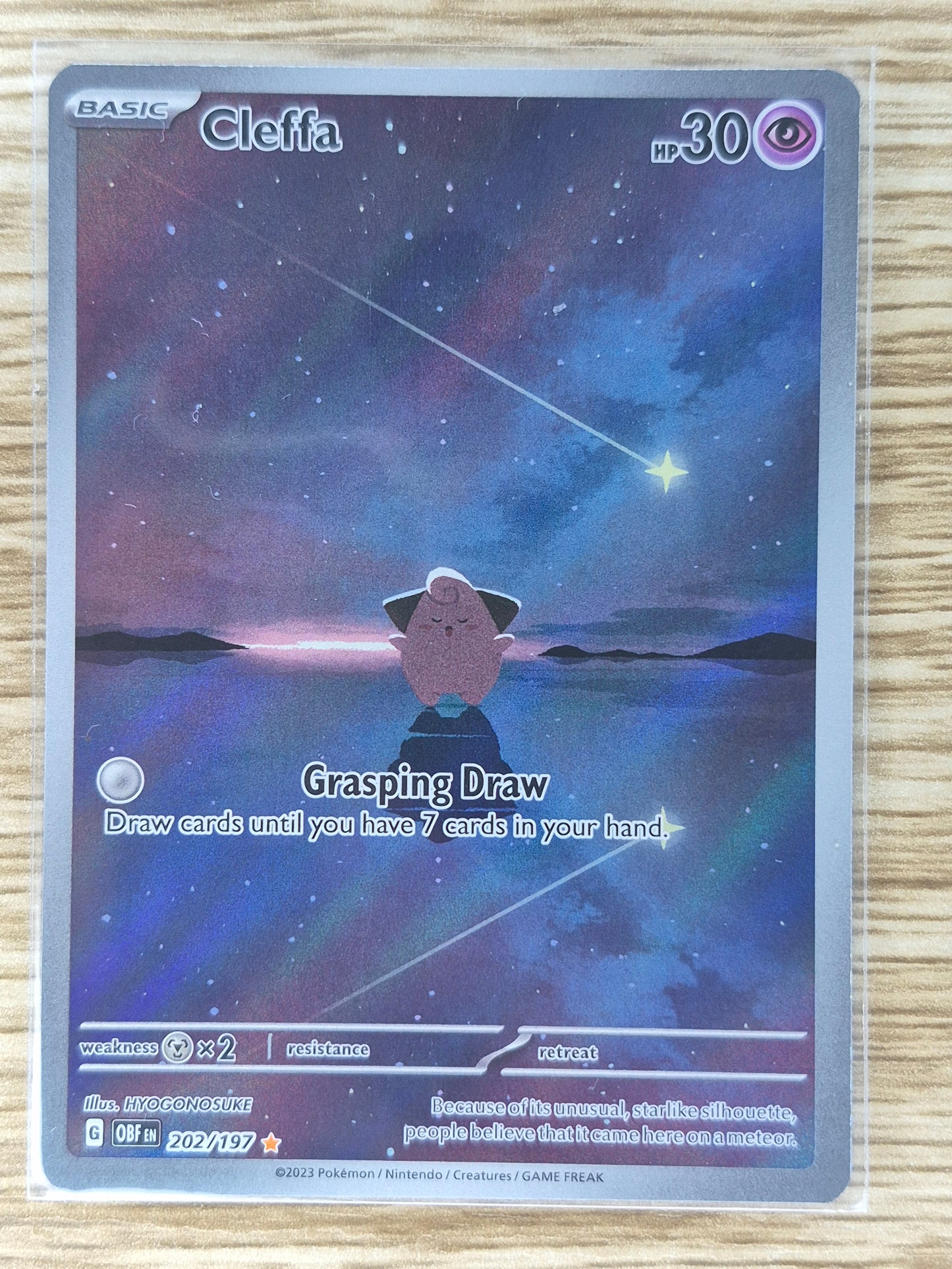 2023 Pokémon Obsidian Flames 202/197 Cleffa Illustration Rare