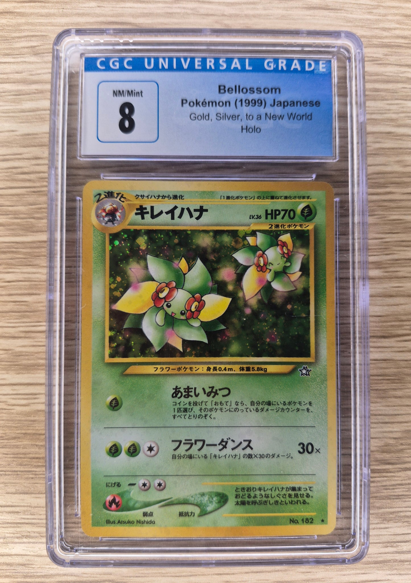 CGC 8 NR MINT Bellossom Japanese Neo Genesis Holo Pokemon Card