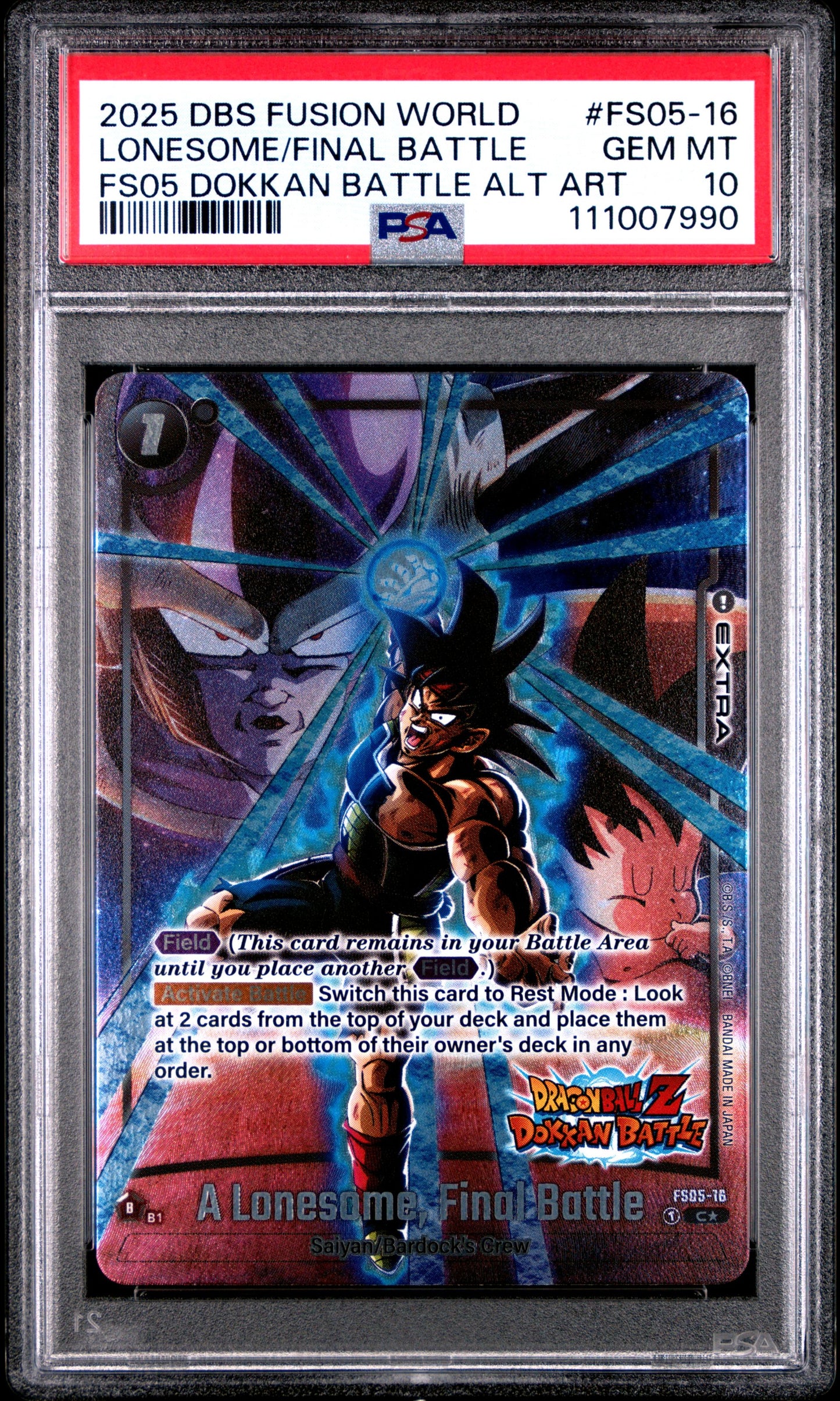 Dragon Ball Fusion World FB05 New Adventure FS05-16 Lonesome Final Battle DOKKAN PSA 10